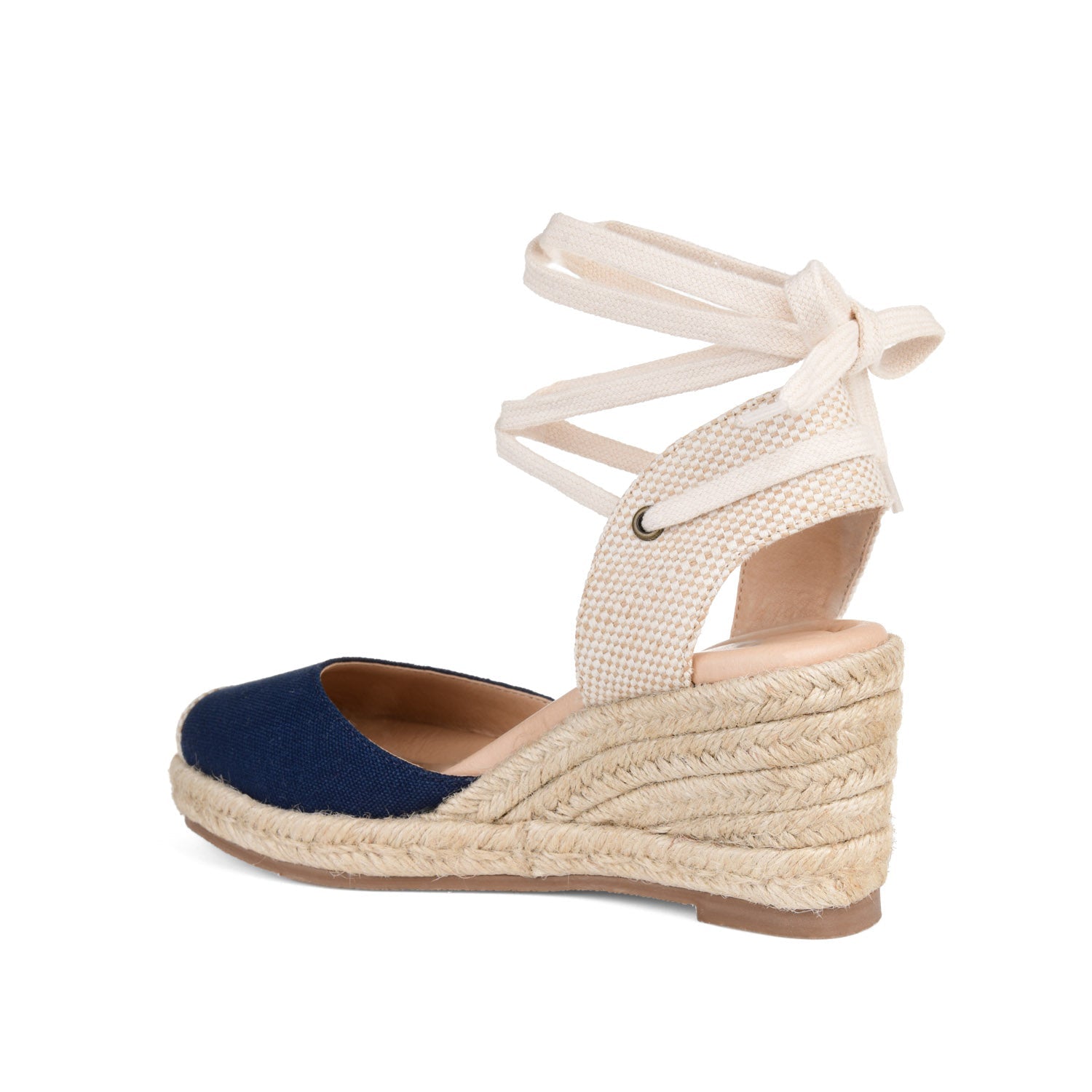 MONTE ESPADRILLE WEDGE SANDALS IN CANVAS - Navy Blue Fabric