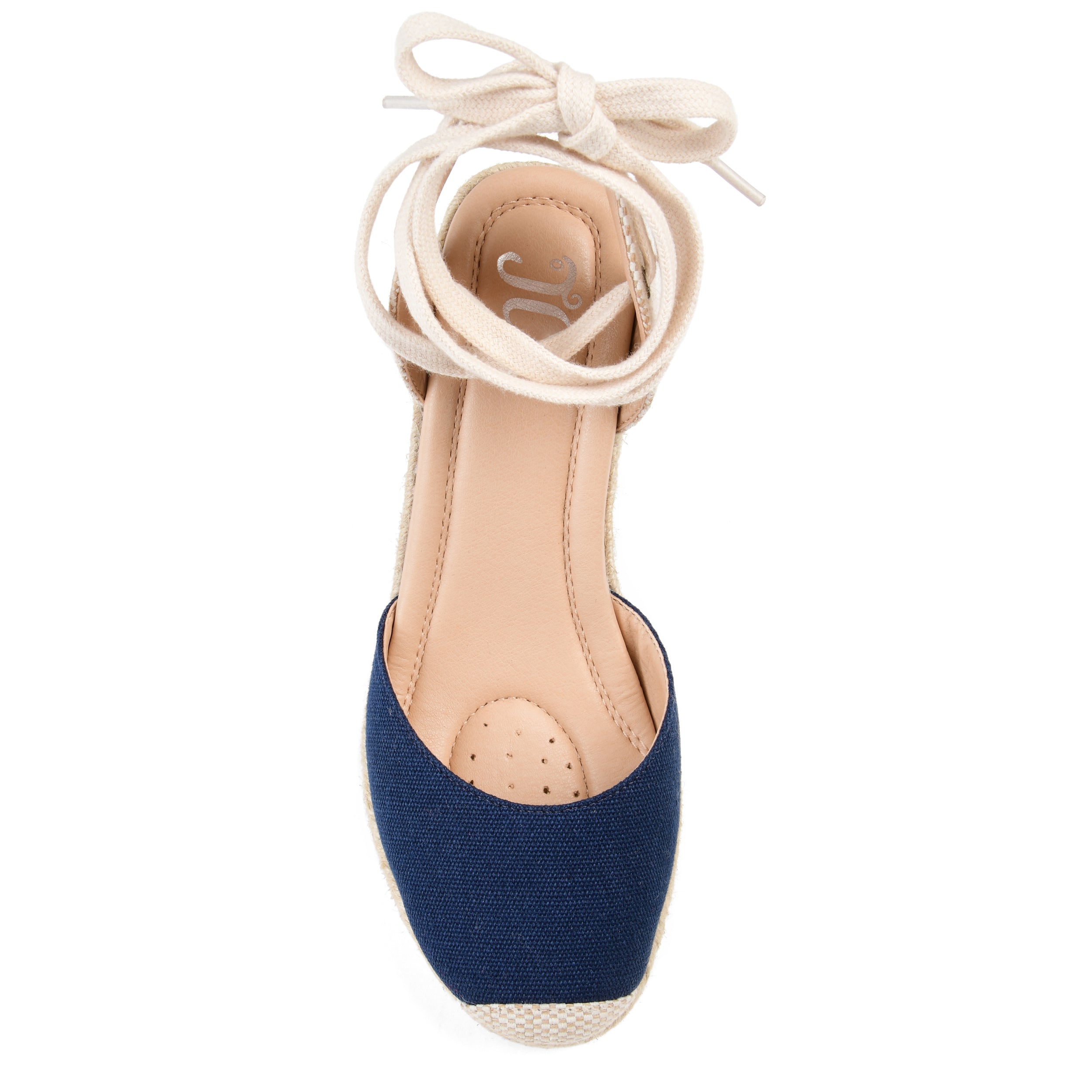 MONTE ESPADRILLE WEDGE SANDALS IN WIDE - Navy Blue Fabric