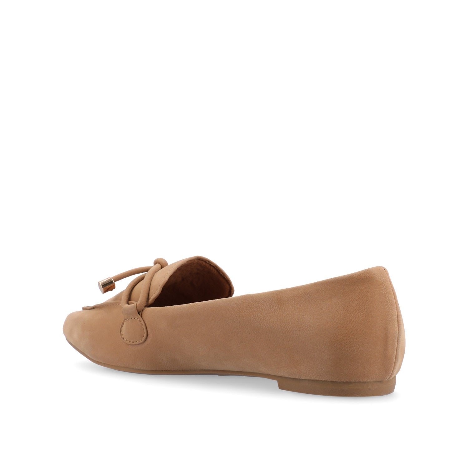 MURIEL LOAFER FLATS IN FAUX SUEDE - Tan