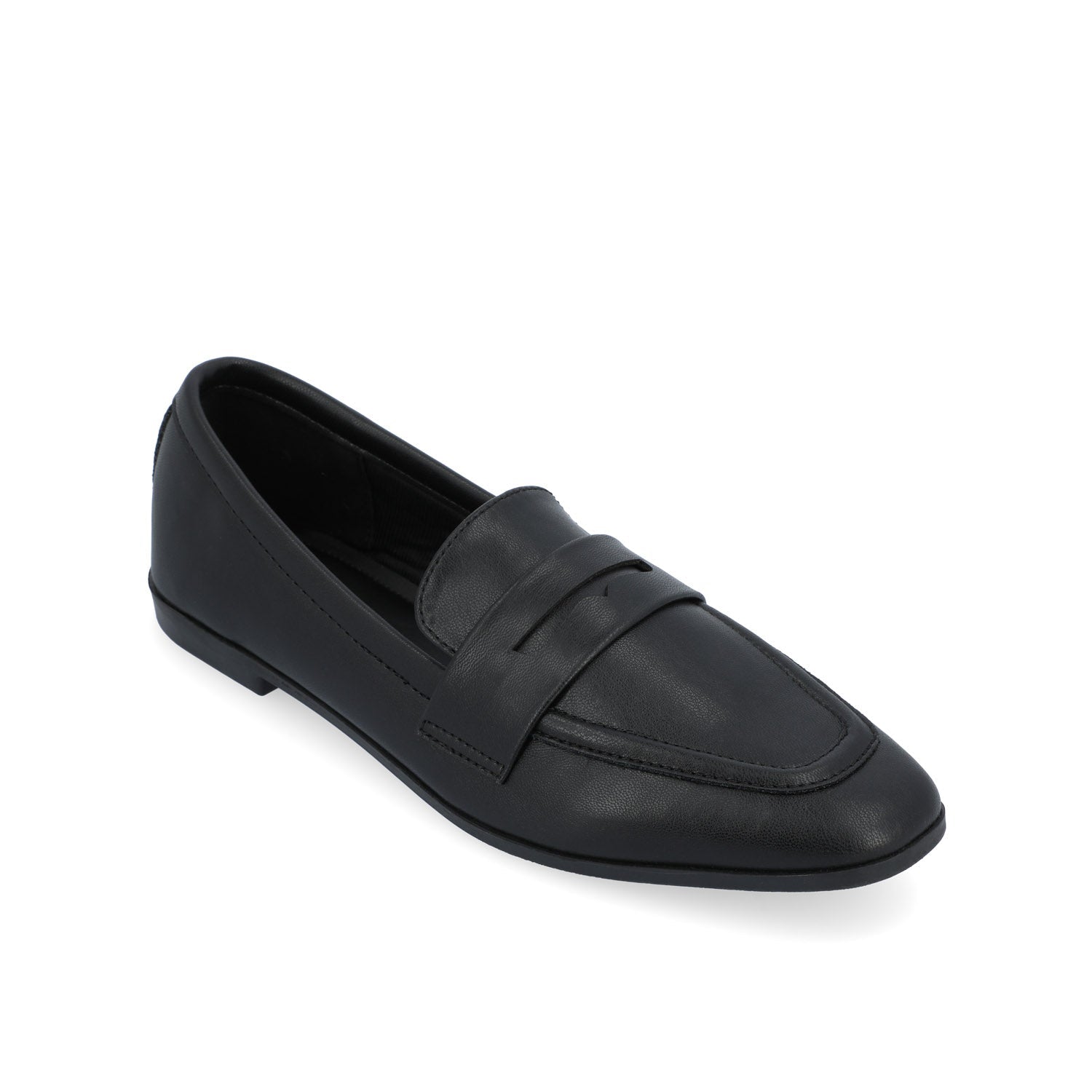 MYEESHA PENNY LOAFER FLAT IN VEGAN LEATHER - Black