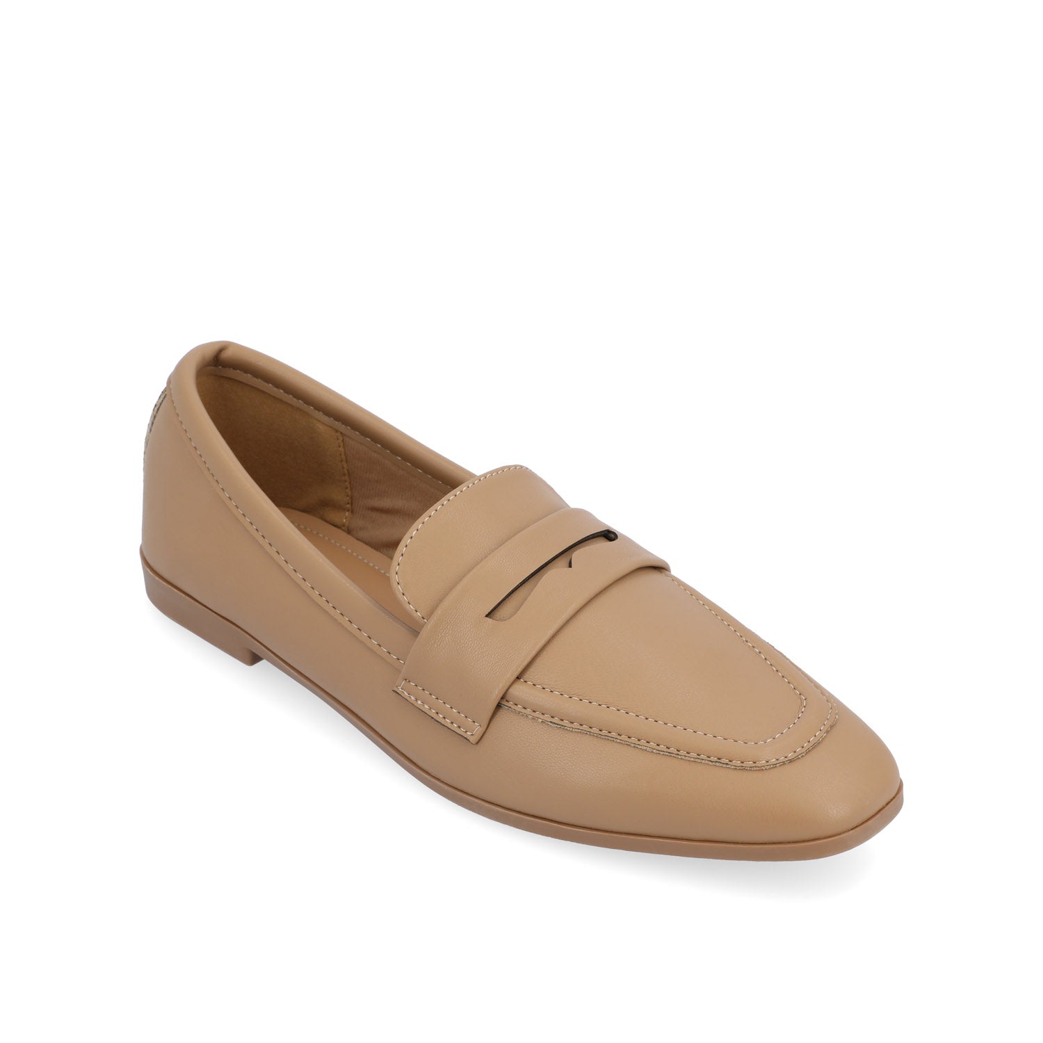 MYEESHA PENNY LOAFER FLAT IN VEGAN LEATHER - Tan