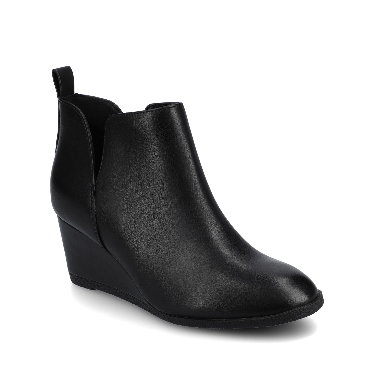 MYLEE WEDGE HEELED BOOTIES IN FAUX SUEDE