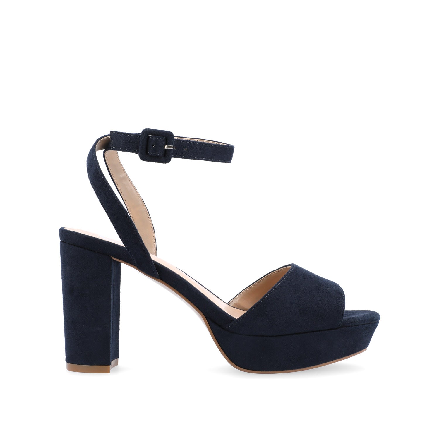 NAIRRI STRAPPY HEELS IN FAUX SUEDE - Blue