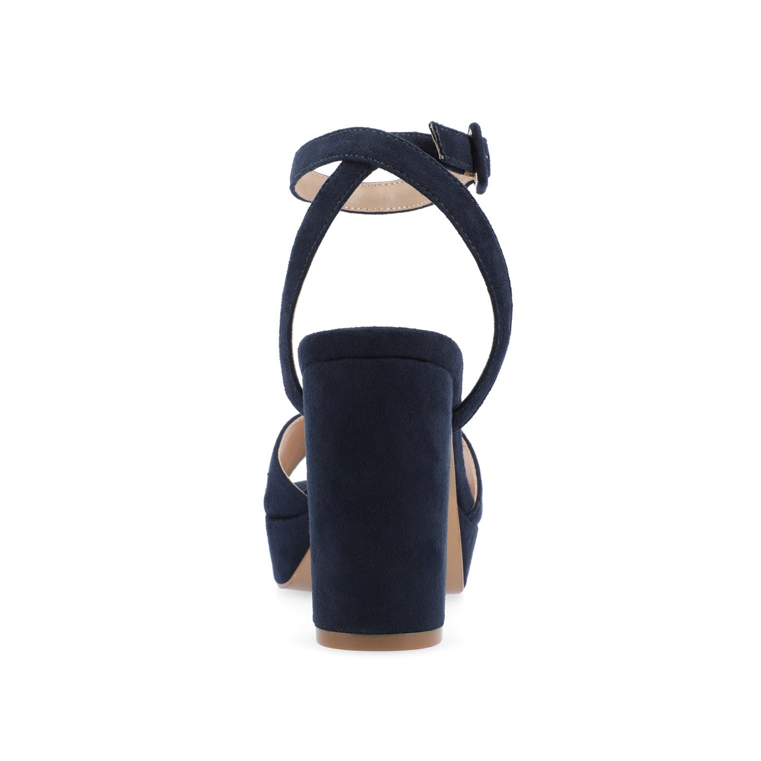 NAIRRI FAUX SUEDE STRAPPY HEELS IN WIDE - Blue