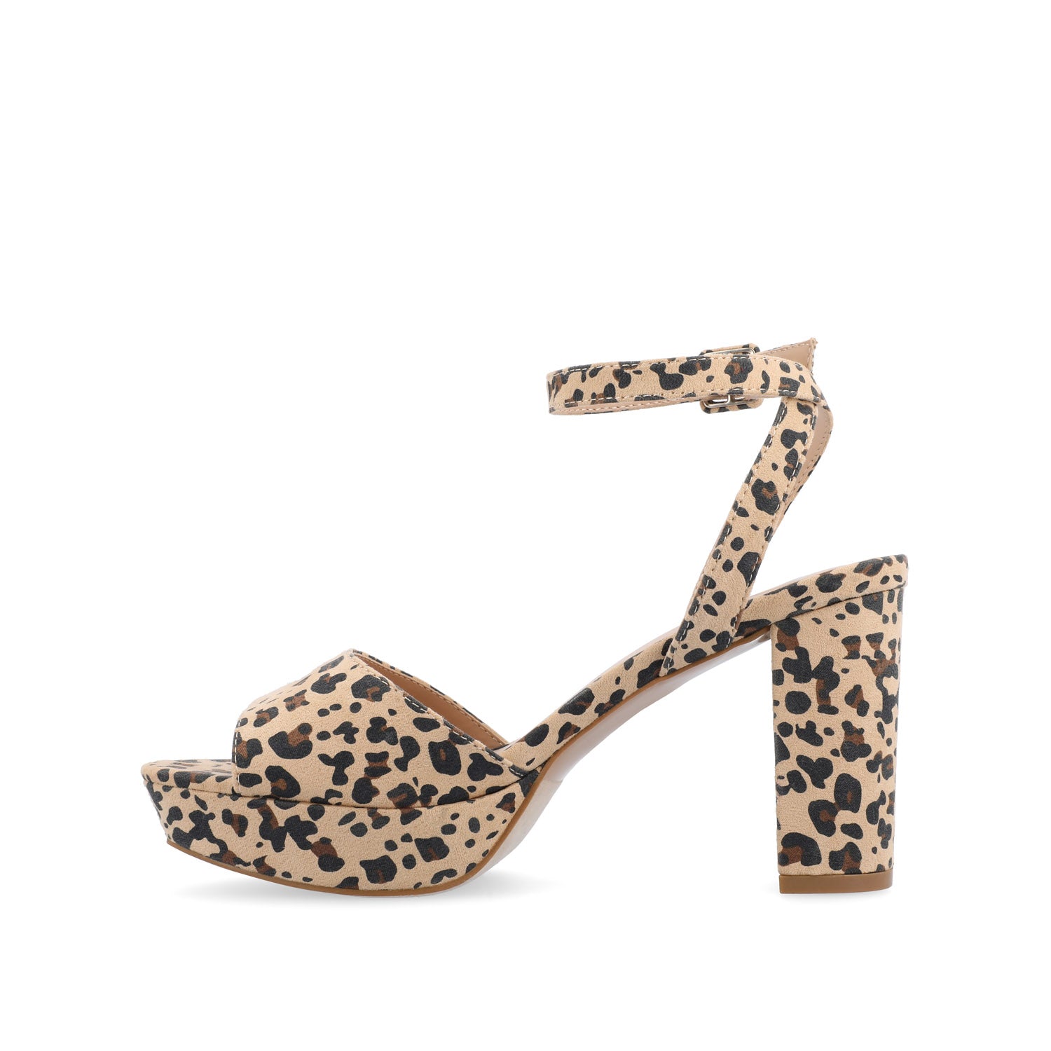 NAIRRI STRAPPY HEELS IN VEGAN LEATHER - Leopard Faux Suede 2
