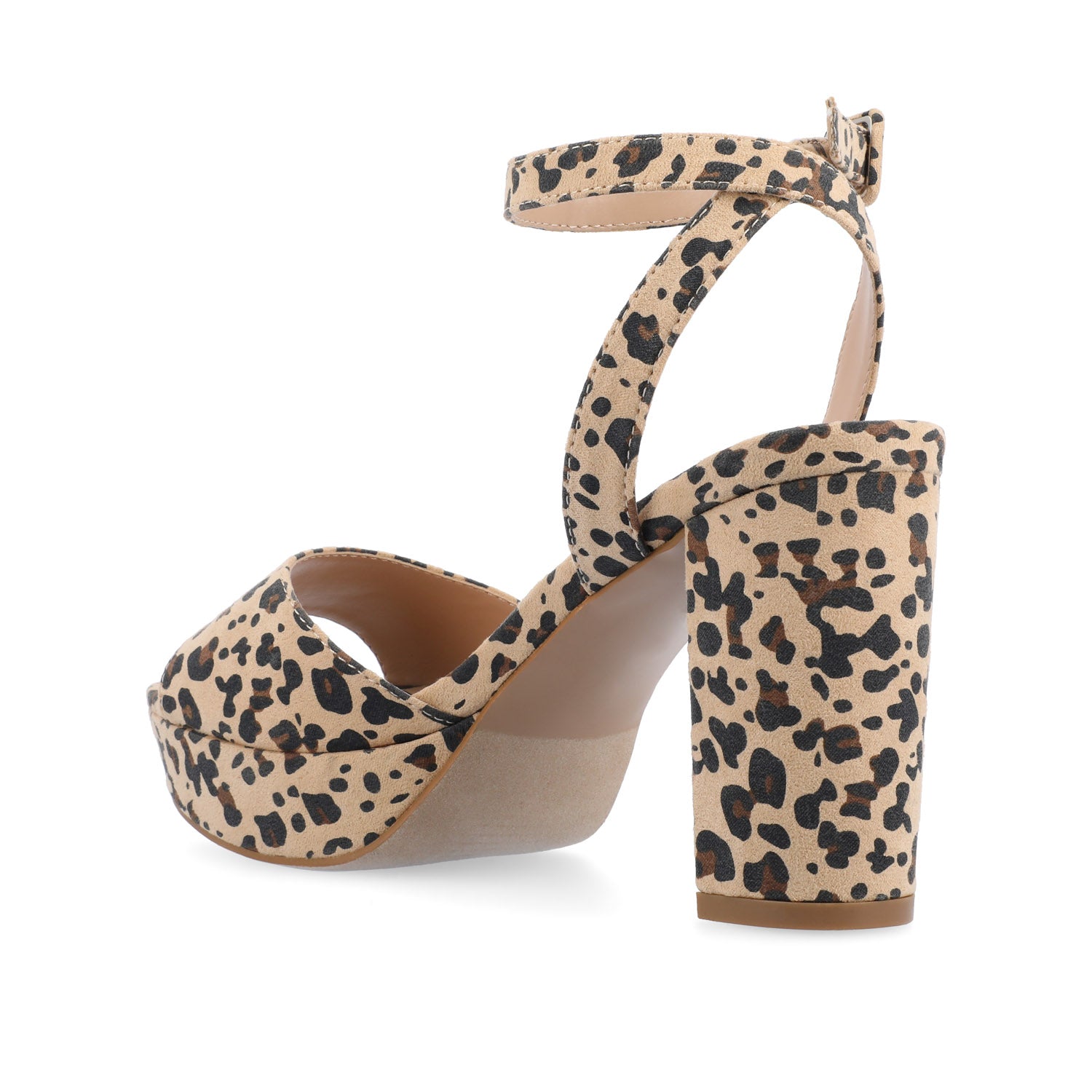 NAIRRI STRAPPY HEELS IN VEGAN LEATHER - Leopard Faux Suede 2