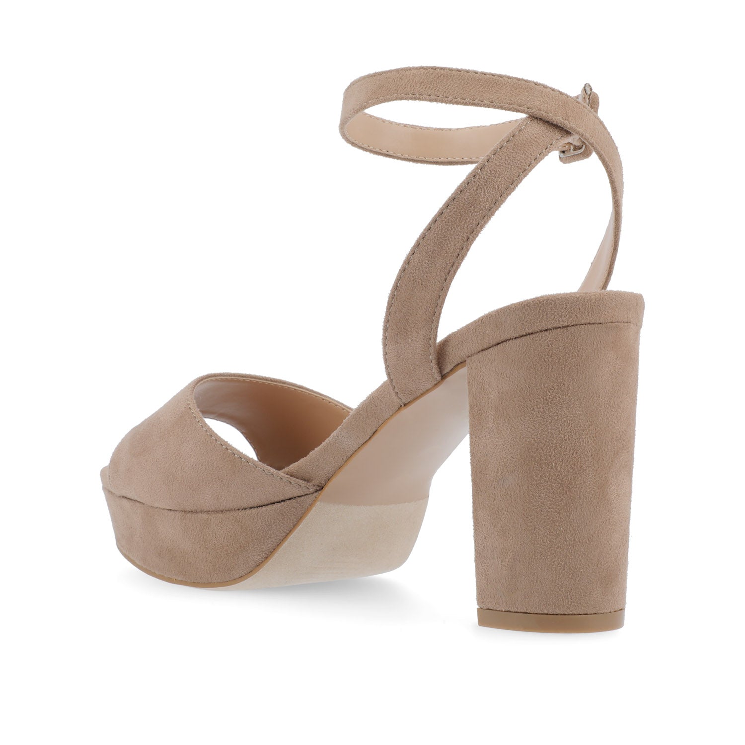 NAIRRI STRAPPY HEELS IN VEGAN LEATHER - Taupe