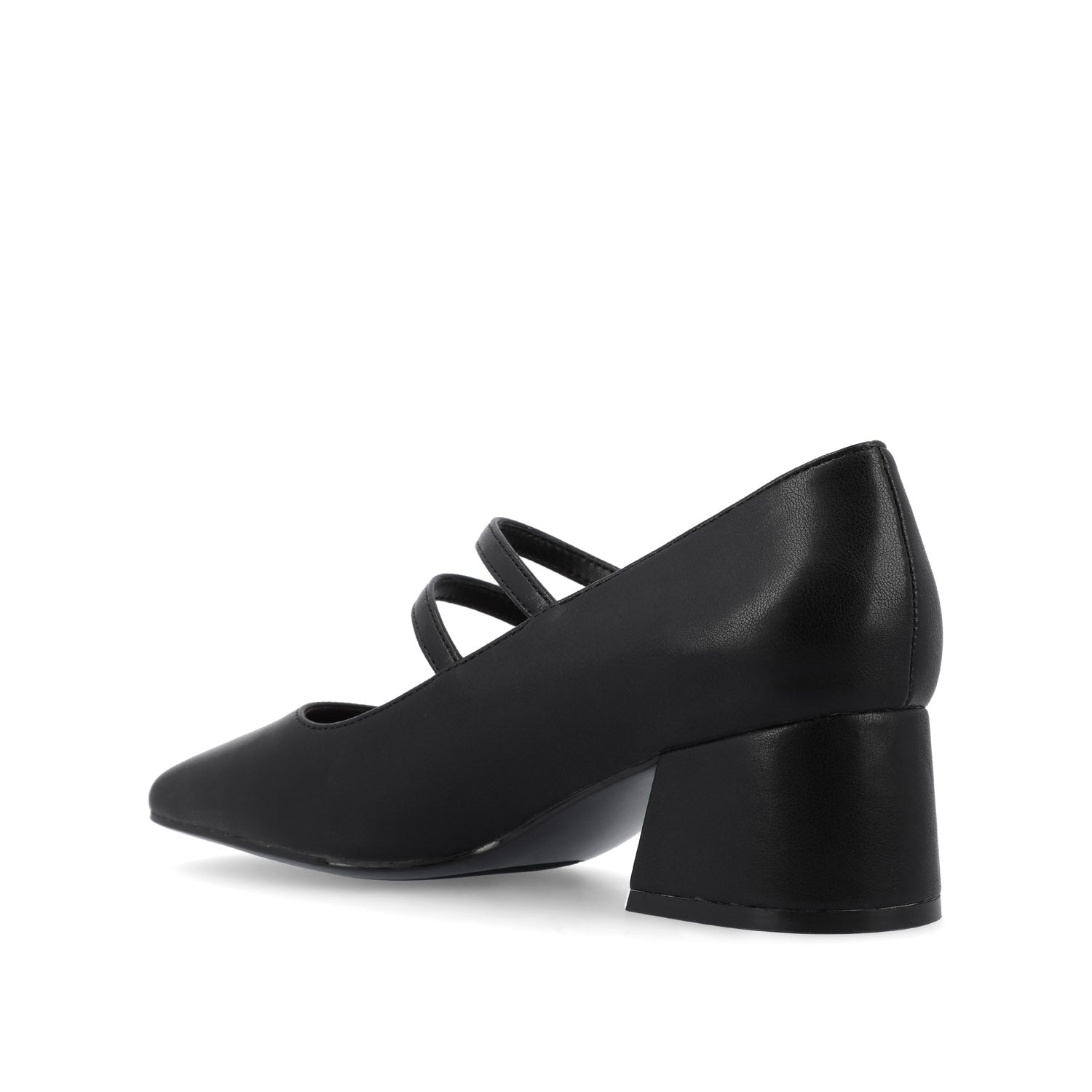 NALLY MARY JANE PUMP HEELS IN VEGAN LEATHER - Black