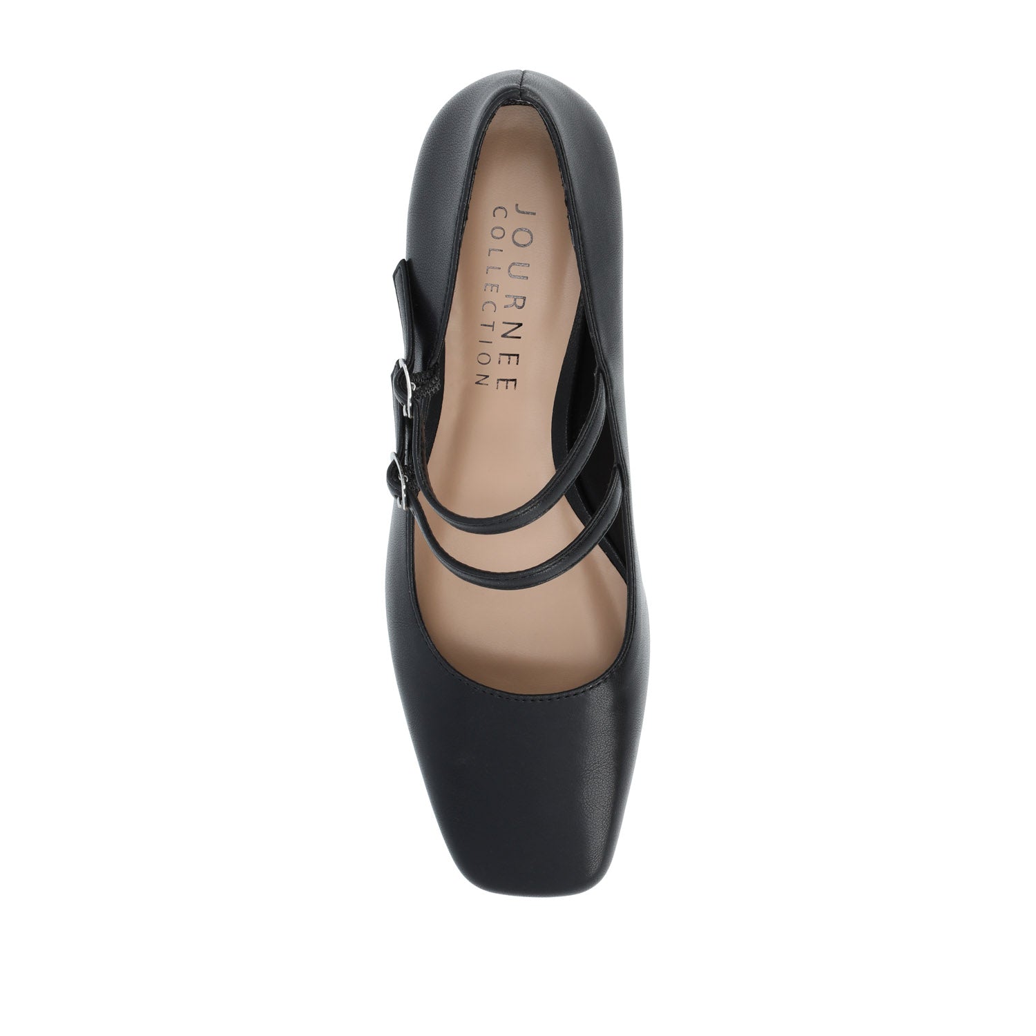 NALLY MARY JANE PUMP HEELS IN VEGAN LEATHER - Black