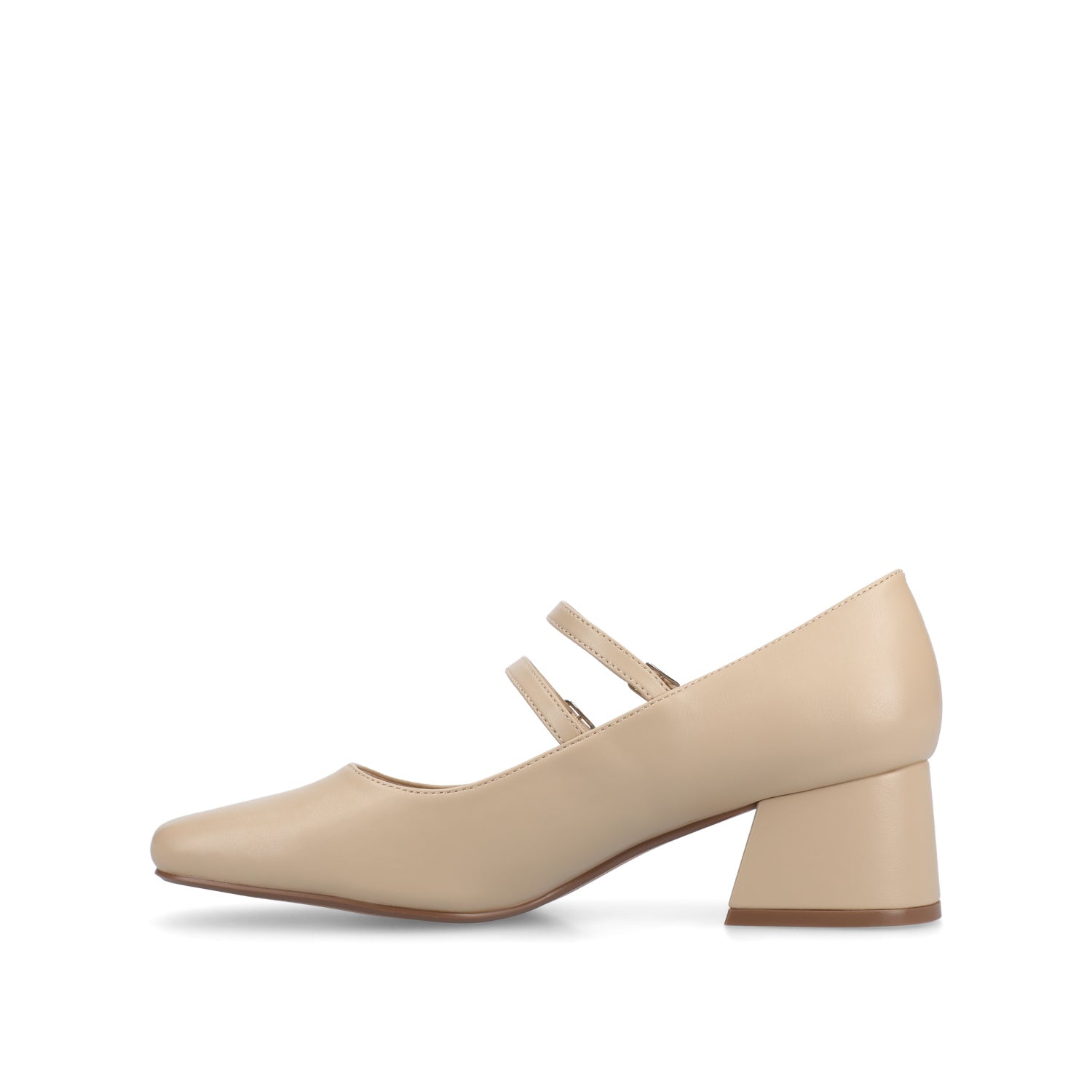 NALLY MARY JANE PUMP HEELS IN VEGAN LEATHER - Nude