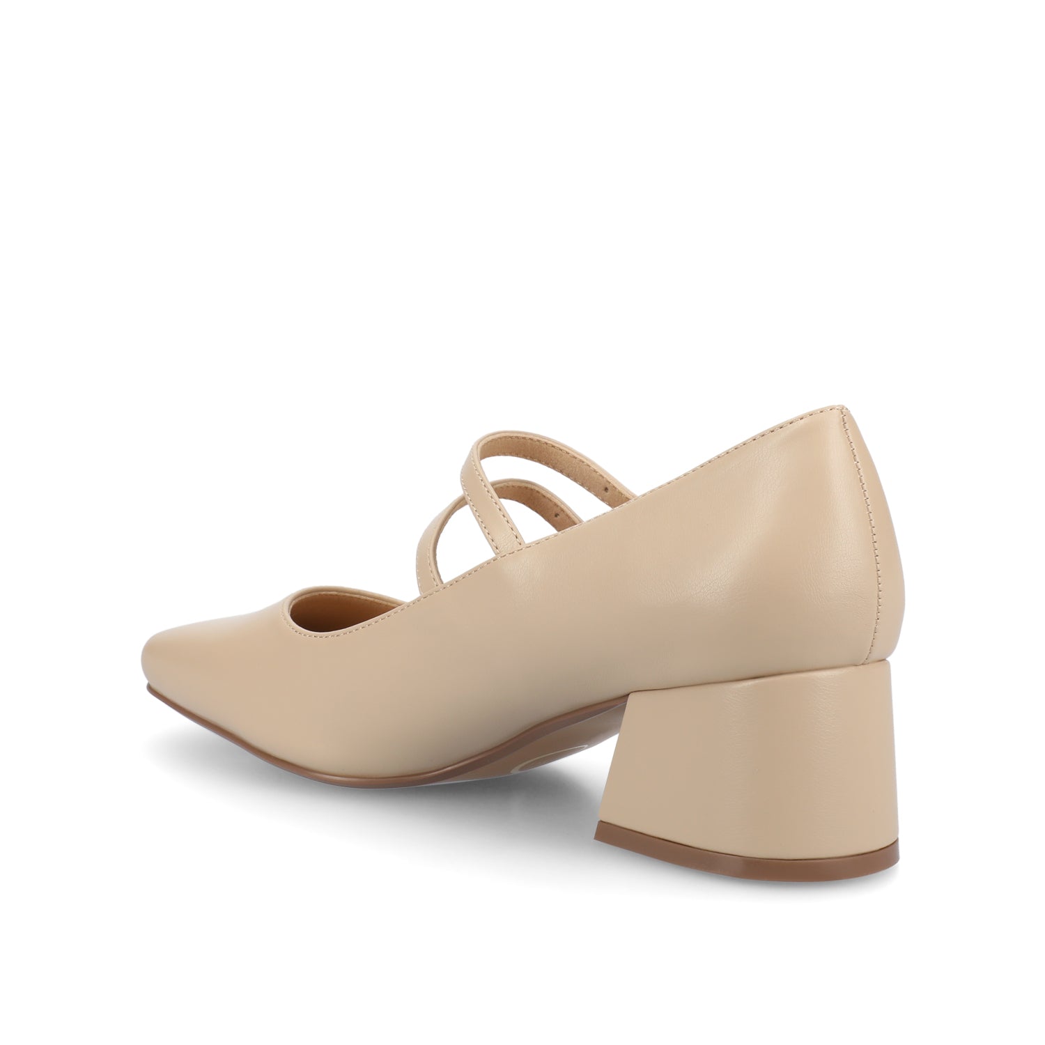 NALLY MARY JANE PUMP HEELS IN VEGAN LEATHER - Nude