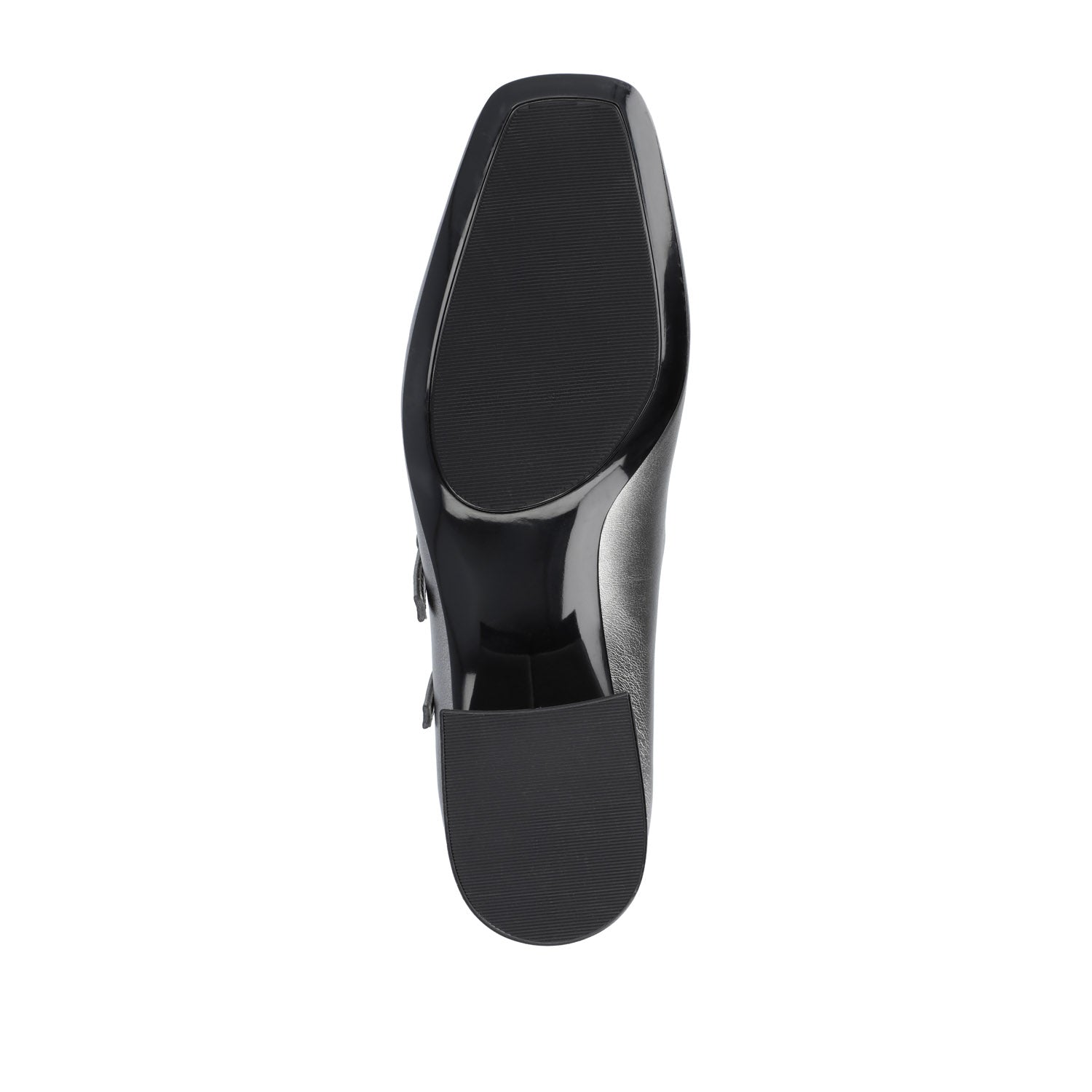 NALLY MARY JANE PUMP HEELS IN VEGAN LEATHER - Pewter PU