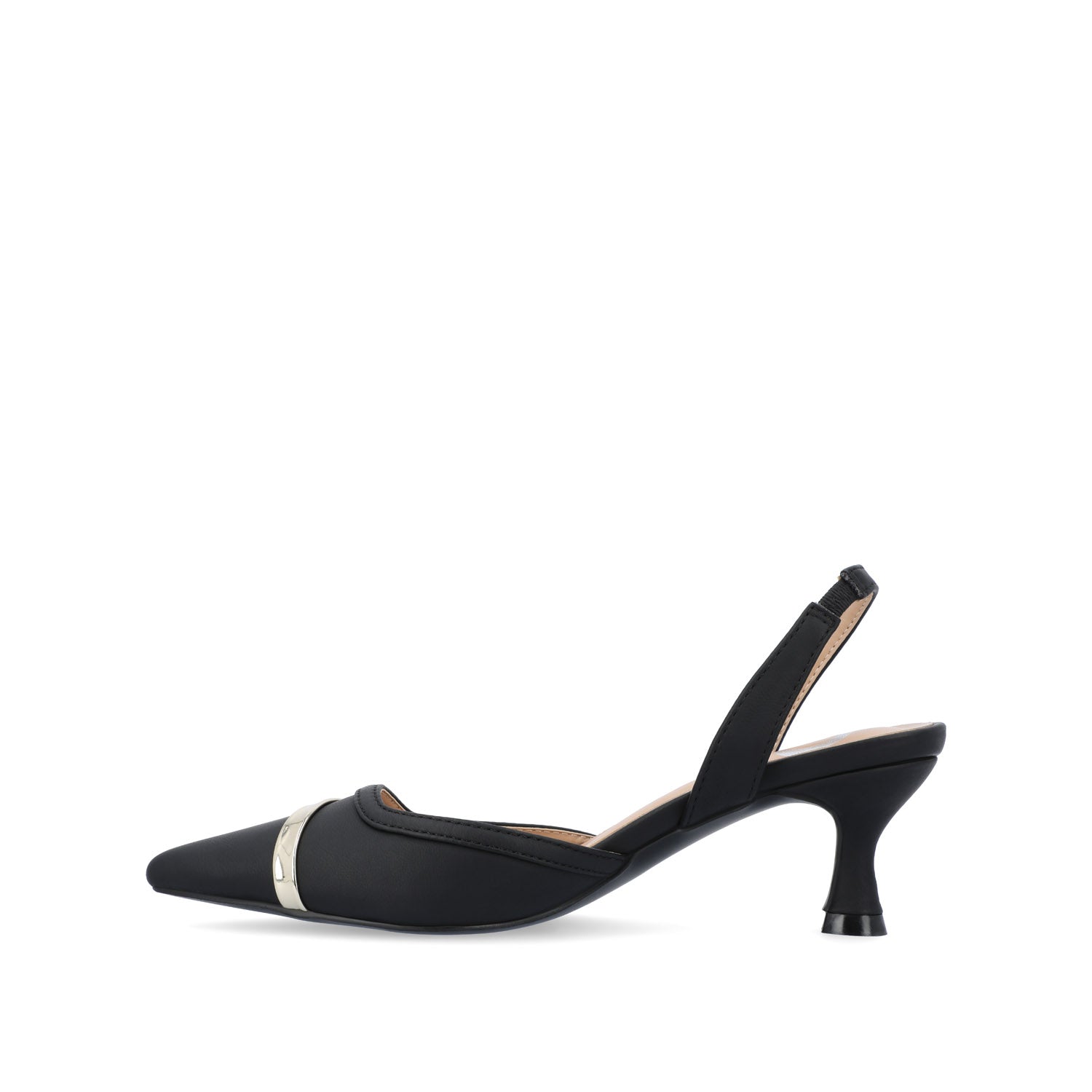 NELLIA SLINGBACK KITTEN HEELS IN TWEED - Black