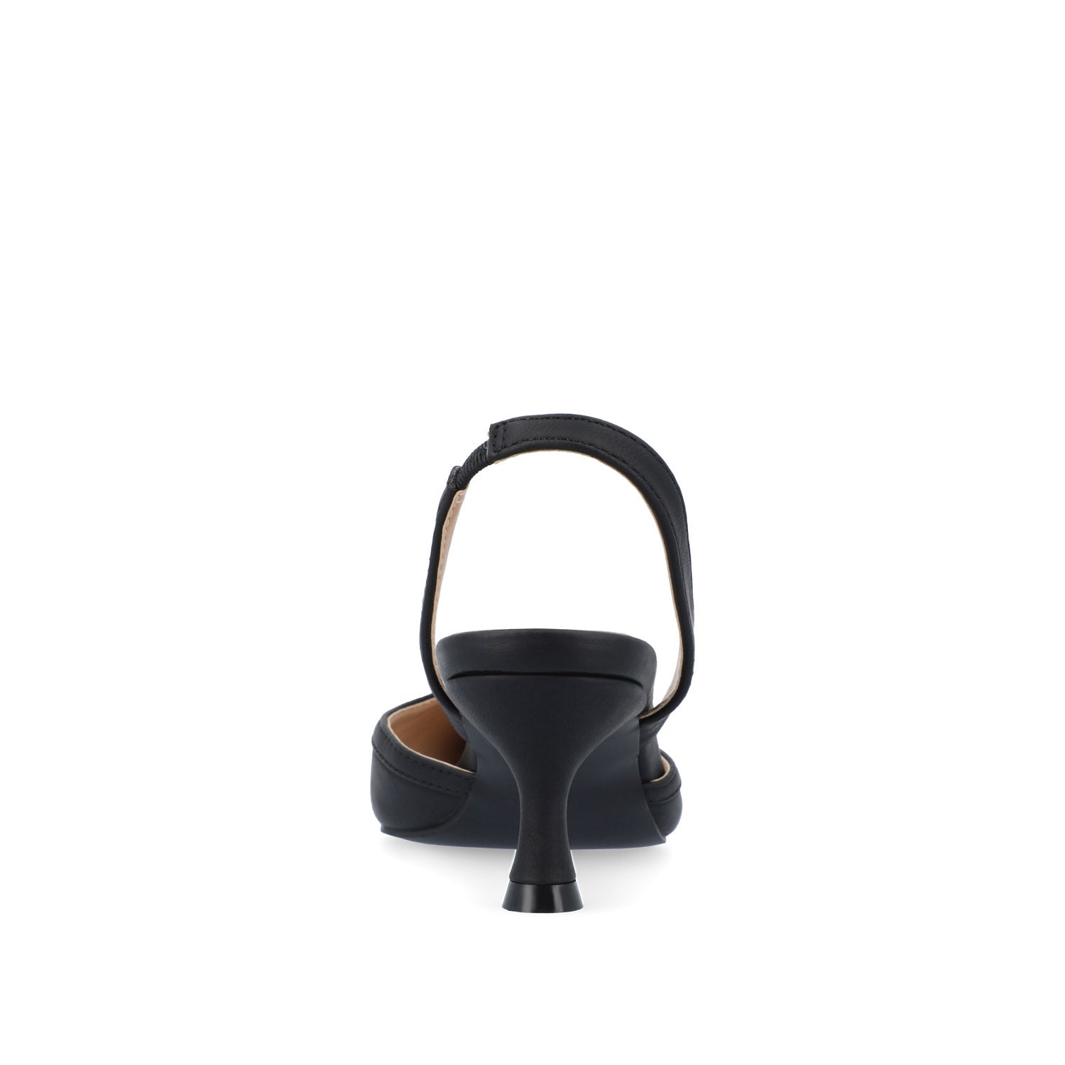 NELLIA TWEED SLINGBACK KITTEN HEELS IN WIDE - Black PU