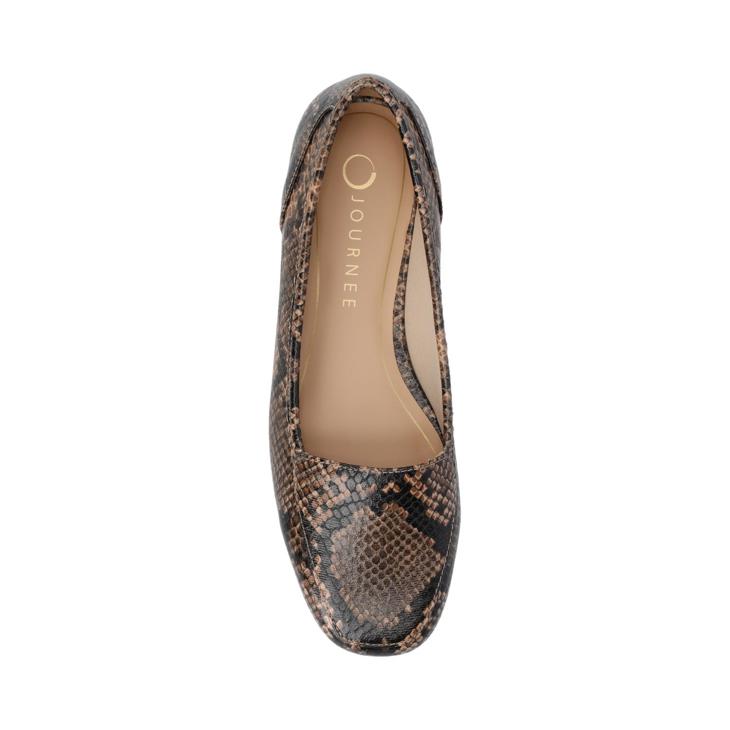 NOELIA BALLET FLATS IN WIDE - Snake Brown