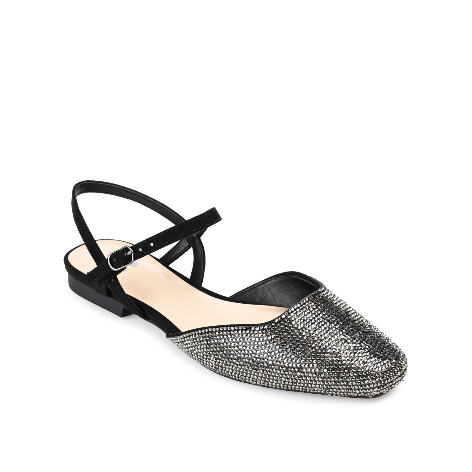 NYSHA FORMAL FLATS IN GLITTER MATERIAL - Black