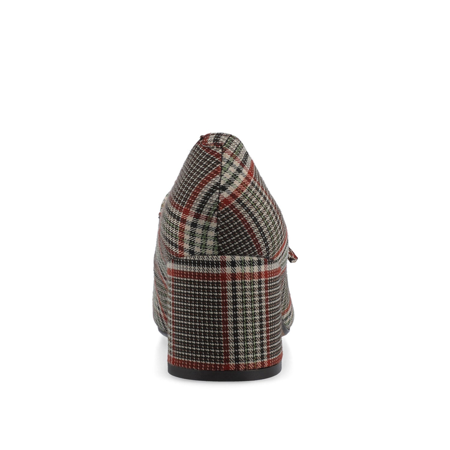 OKENNA MARY JANE PUMP HEELS IN WIDE - Cream Chocolate Plaid