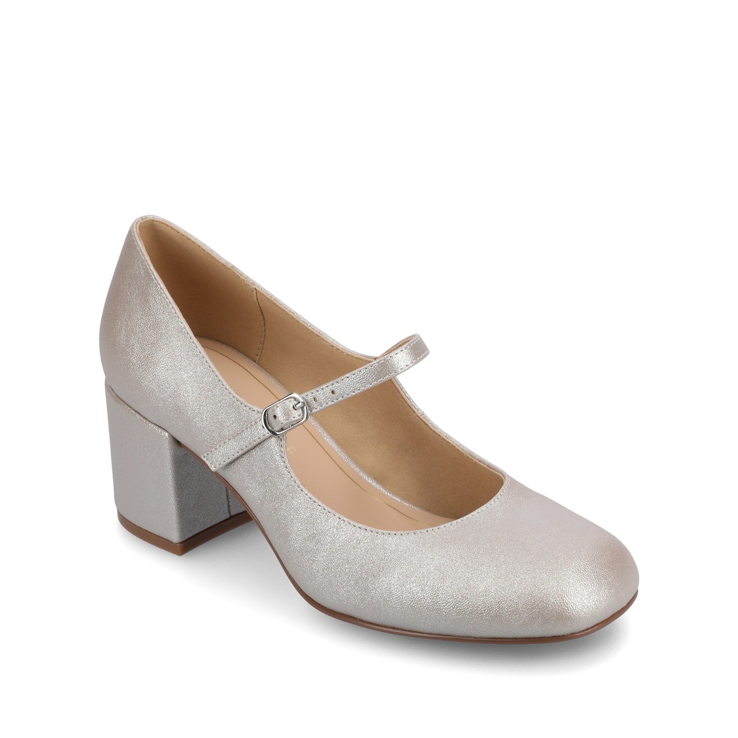 OKENNA LOW HEEL PUMP IN WIDE - Champagne