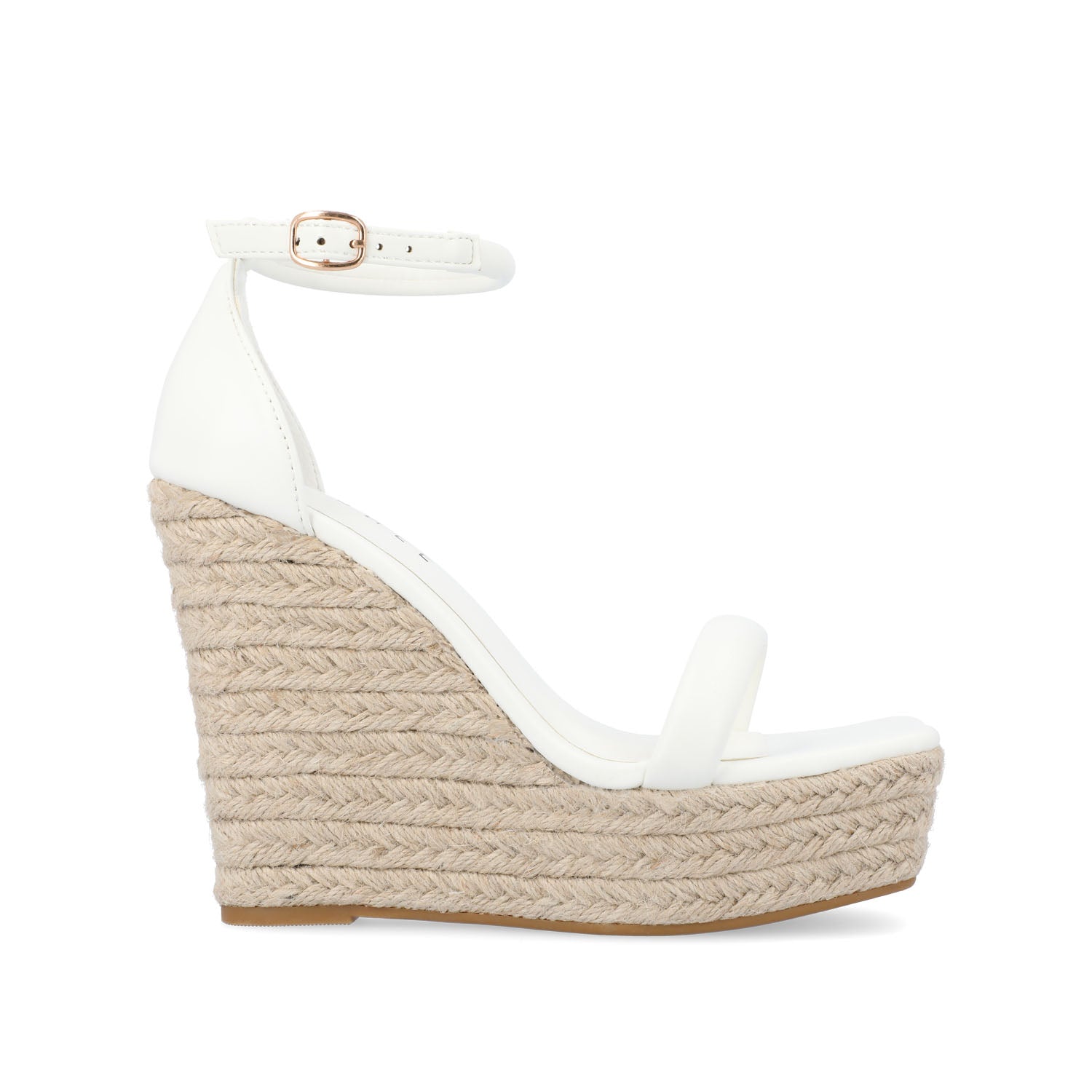 OLESIA ESPADRILLE WEDGE SANDALS IN VEGAN LEATHER - White