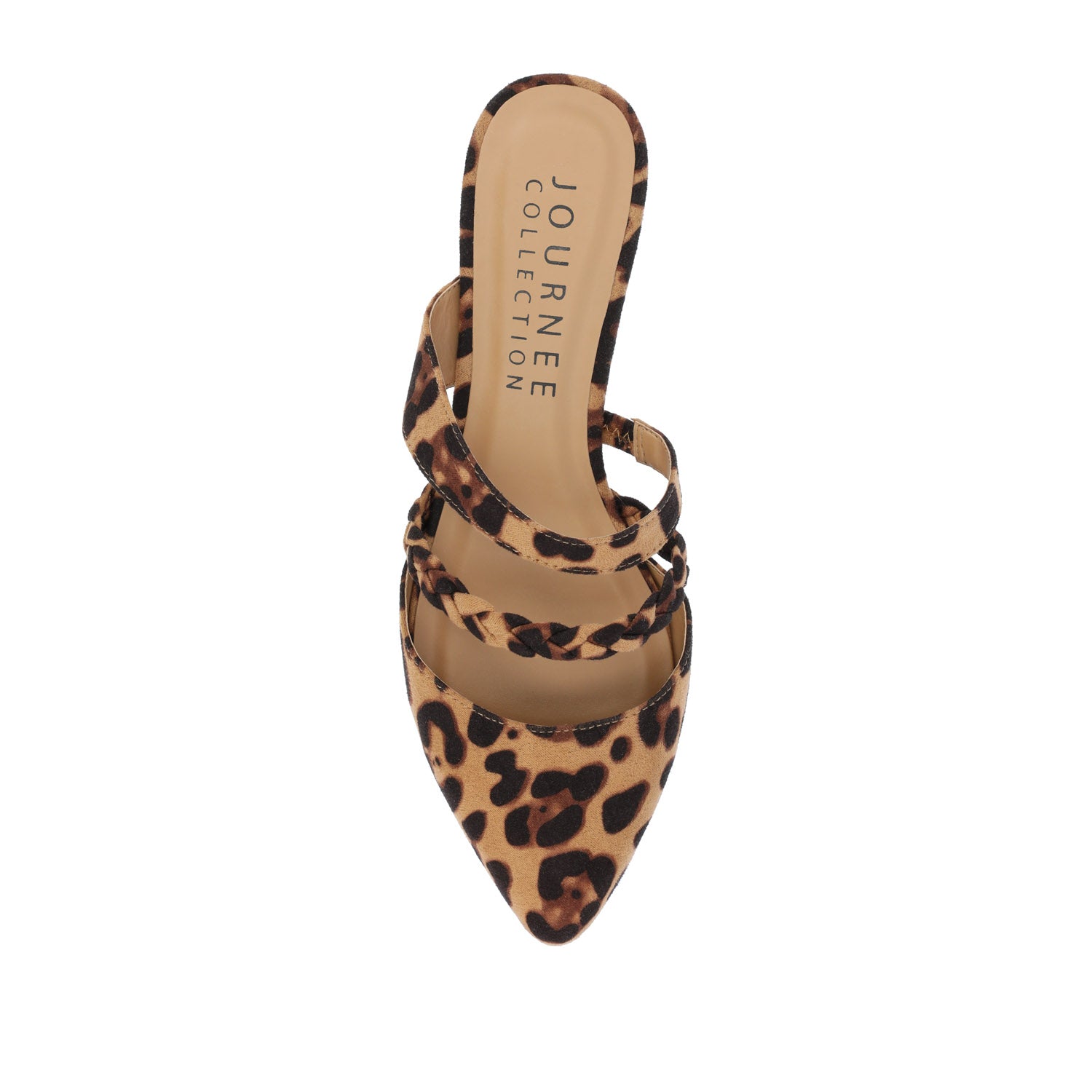 OLIVEA MULE FLATS IN NARROW - Leopard Faux