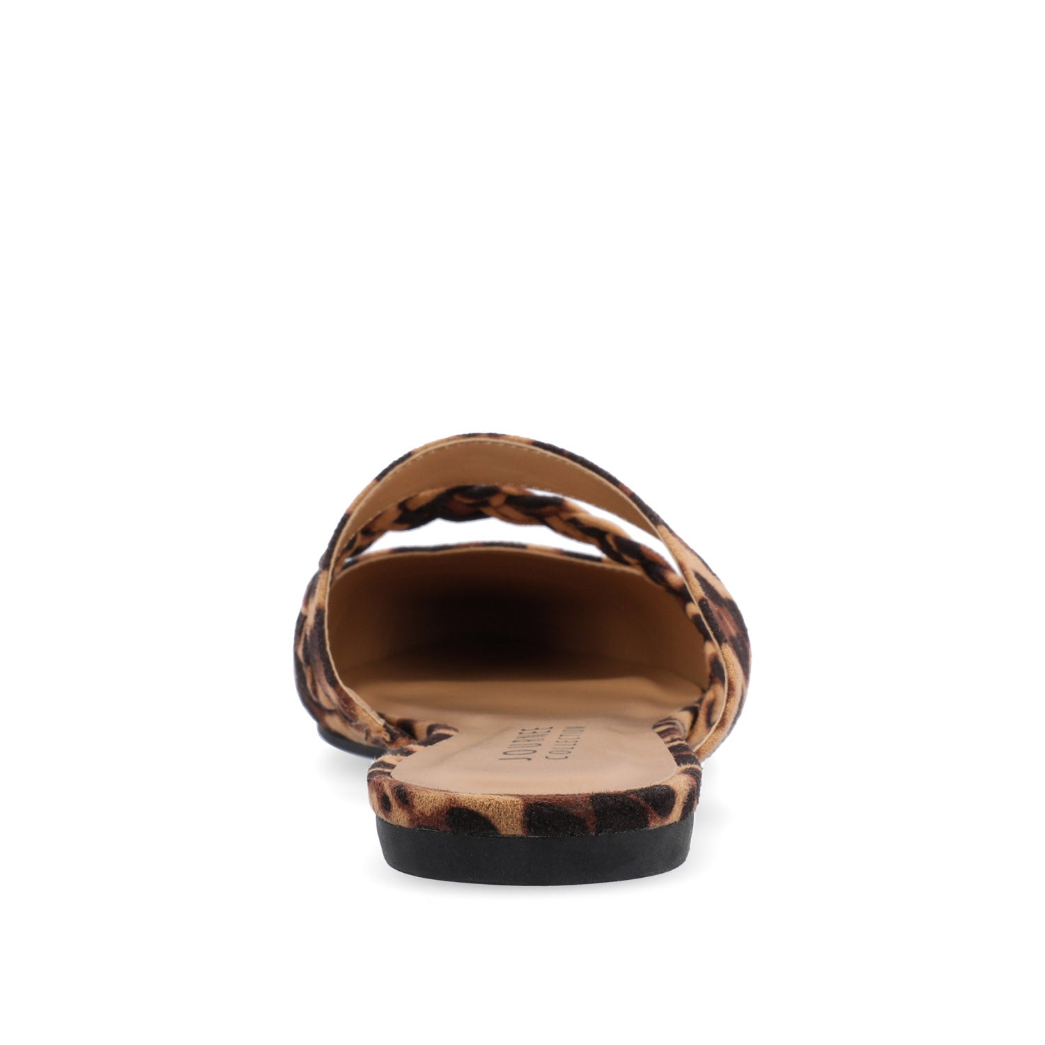 OLIVEA MULE FLATS IN VEGAN LEATHER - Leopard Faux