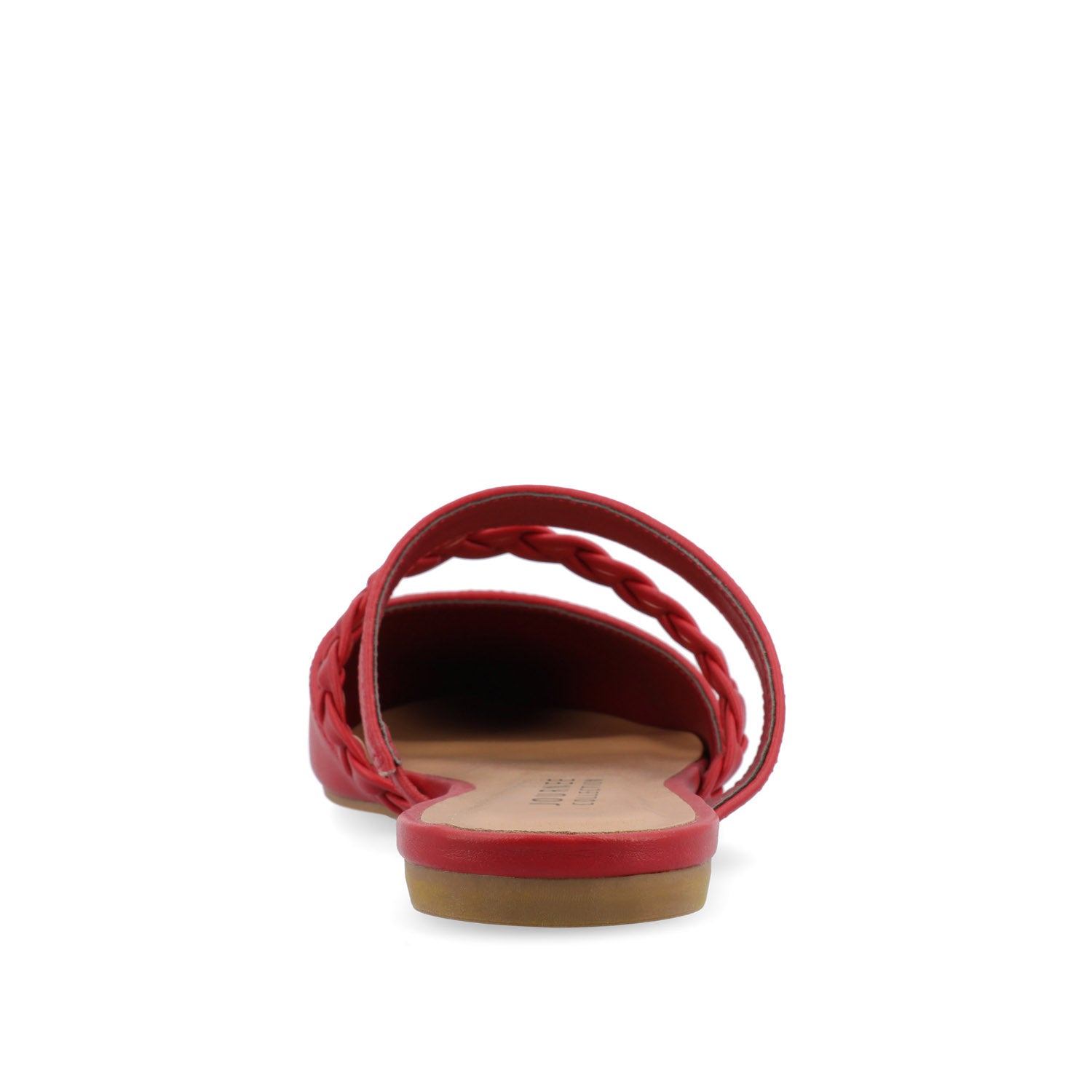 OLIVEA MULE FLATS IN VEGAN LEATHER - Red