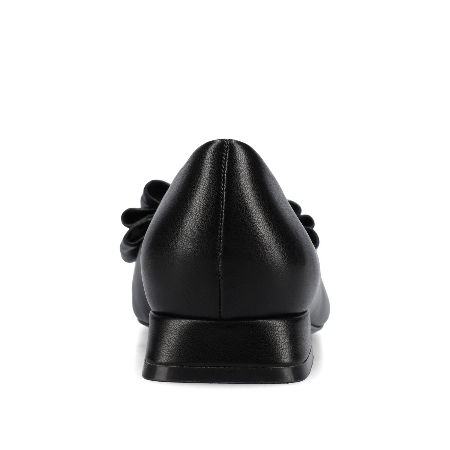 OPHELIA LOW BLOCK BALLET FLATS VEGAN LEATHER - Black PU