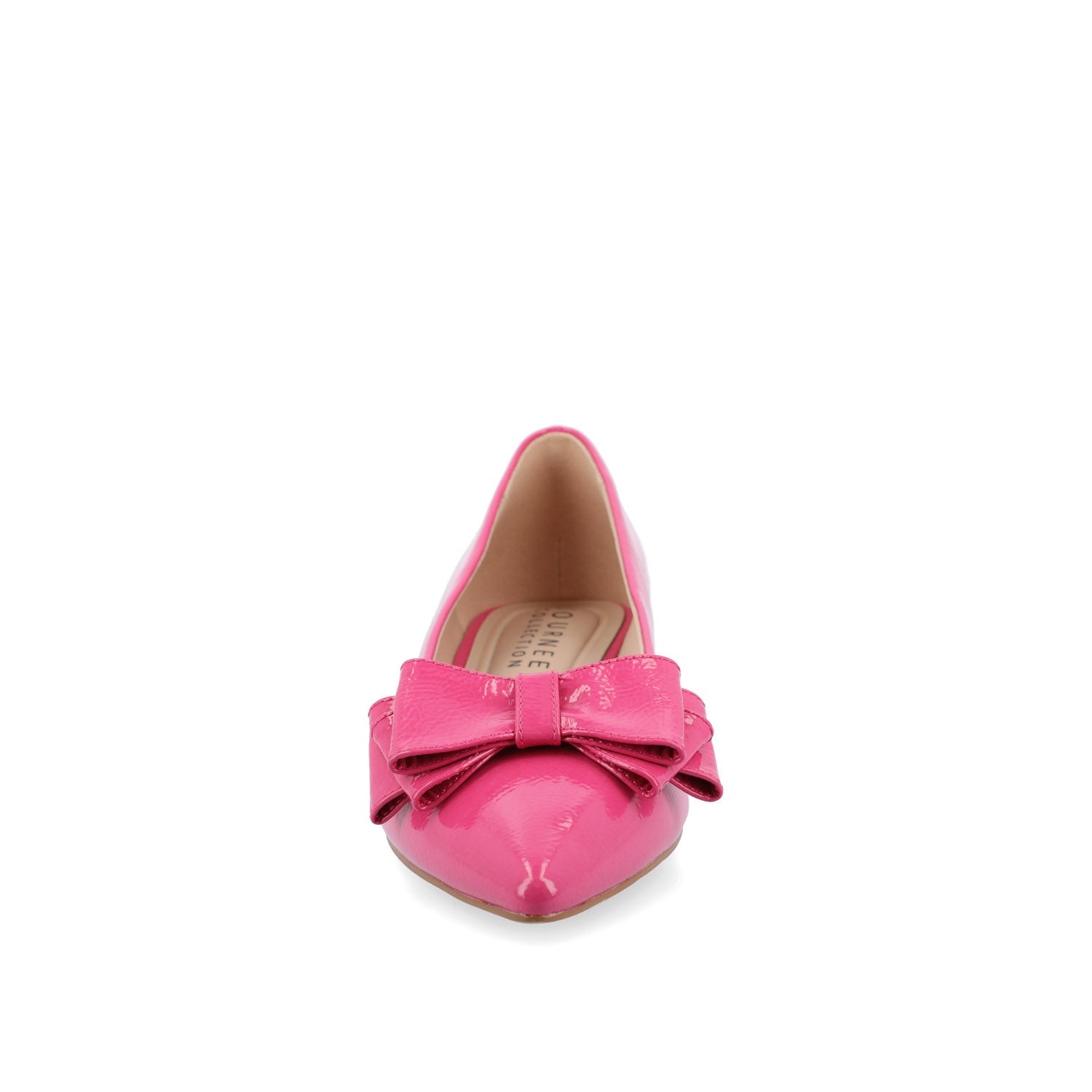 OPHELIA LOW BLOCK BALLET FLATS VEGAN LEATHER - Patent/Pink