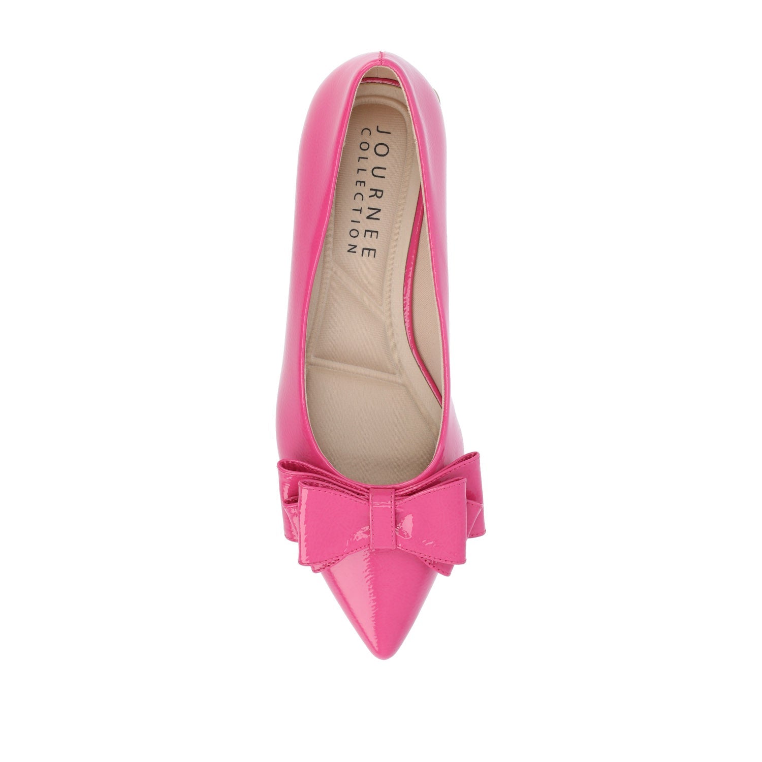 OPHELIA LOW BLOCK BALLET FLATS VEGAN LEATHER - Patent/Pink