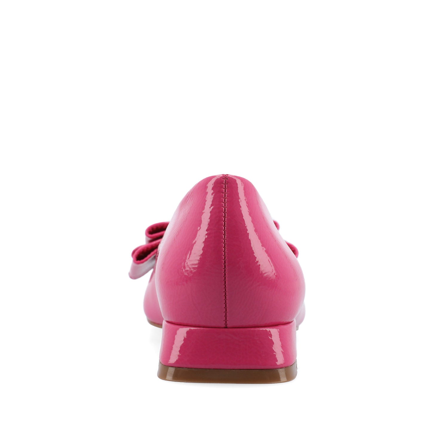 OPHELIA LOW BLOCK BALLET FLATS VEGAN LEATHER - Patent/Pink