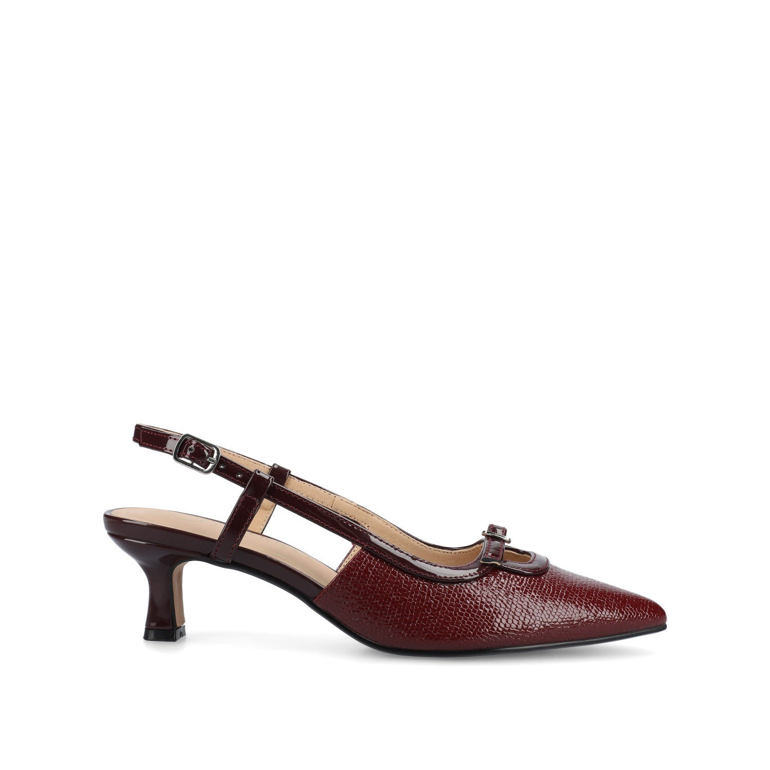 PADMA KITTEN HEELS IN VEGAN LEATHER - Oxblood