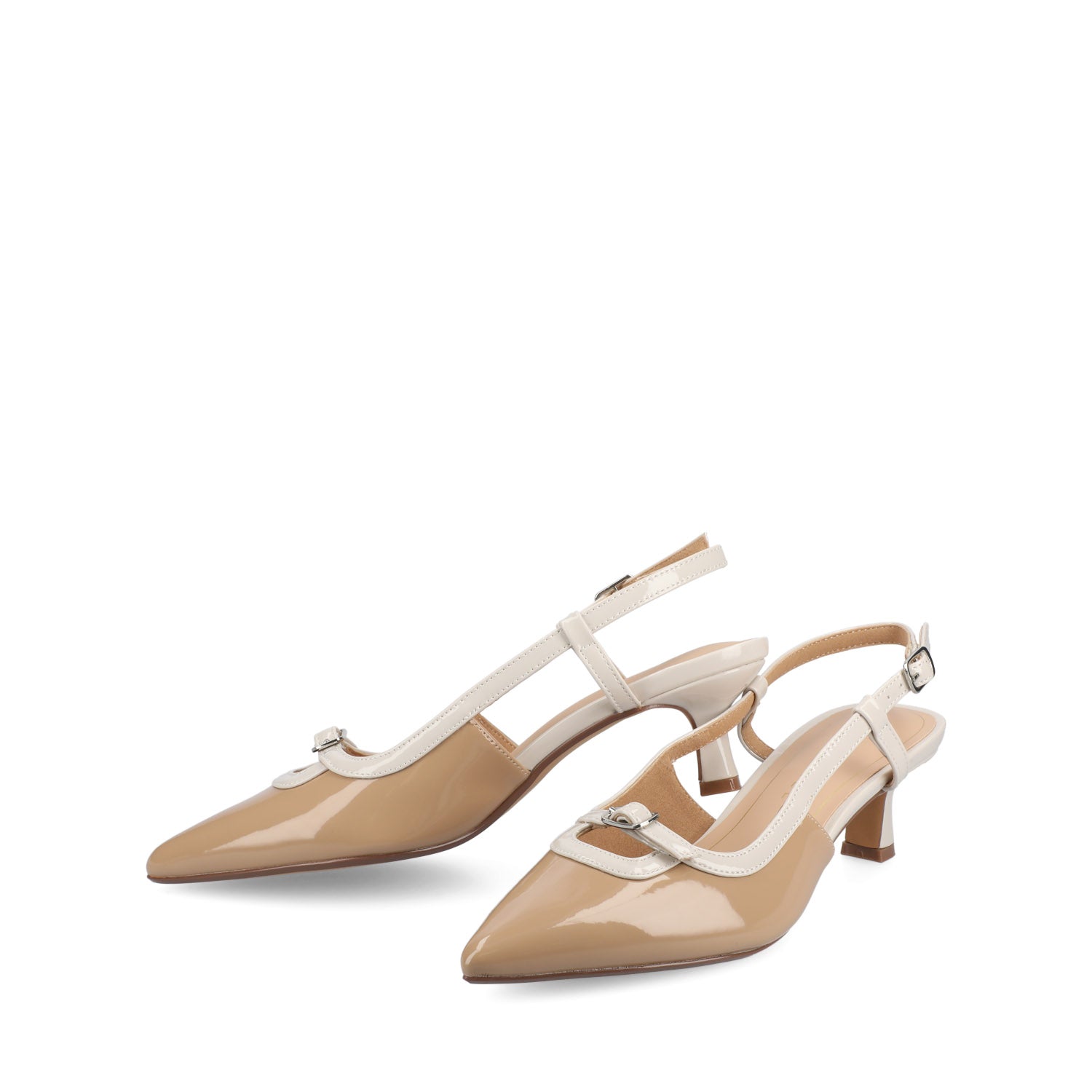 PADMA KITTEN HEELS IN WIDE - Nude Patent