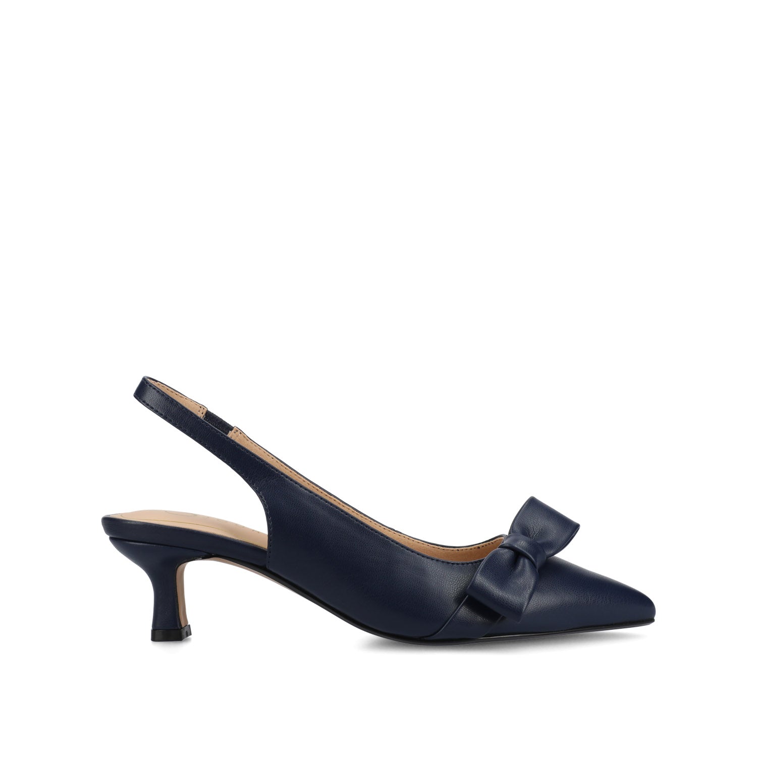 PALOMA SLINGBACK KITTEN HEELS - Navy Nubuck