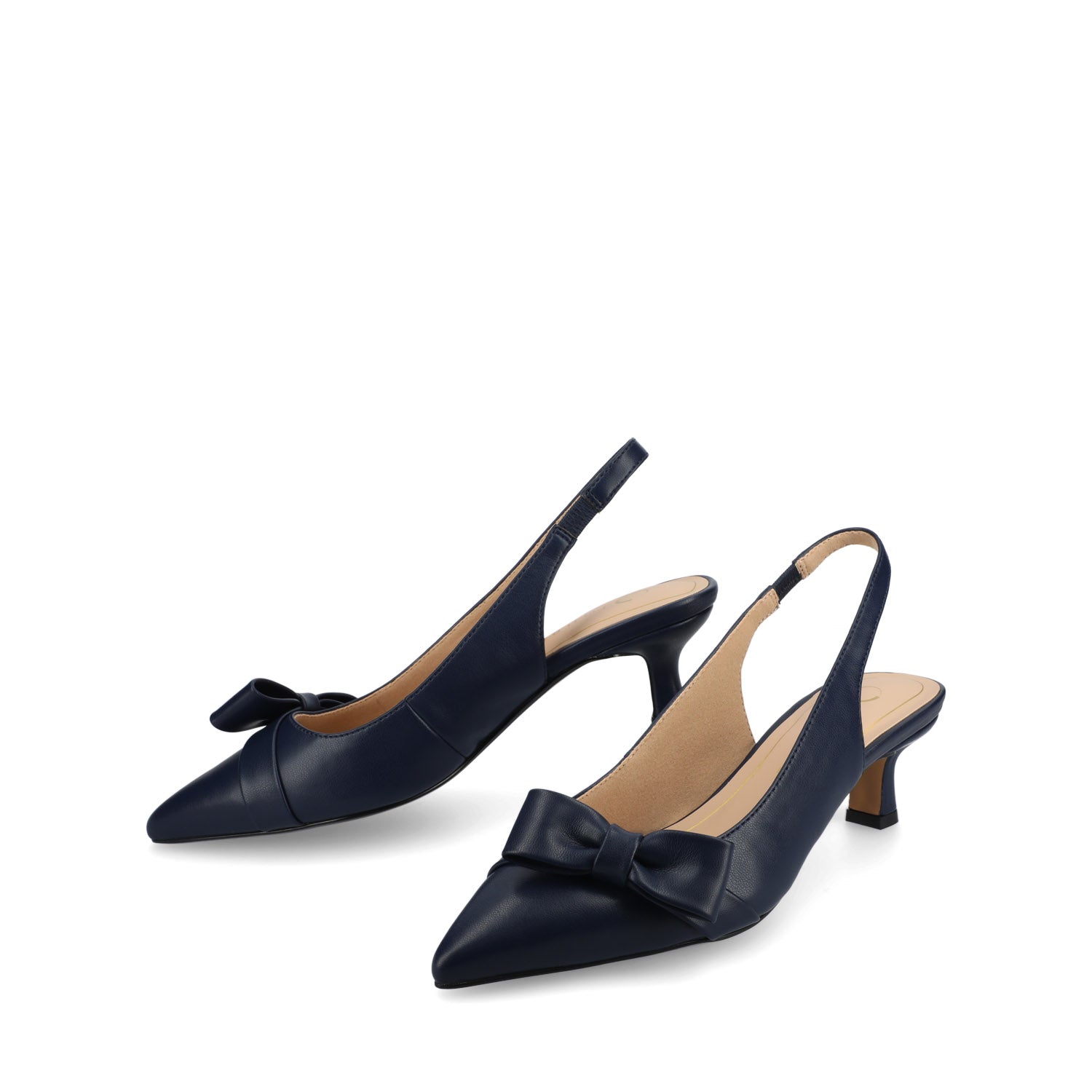 PALOMA SLINGBACK KITTEN HEELS - Navy Nubuck