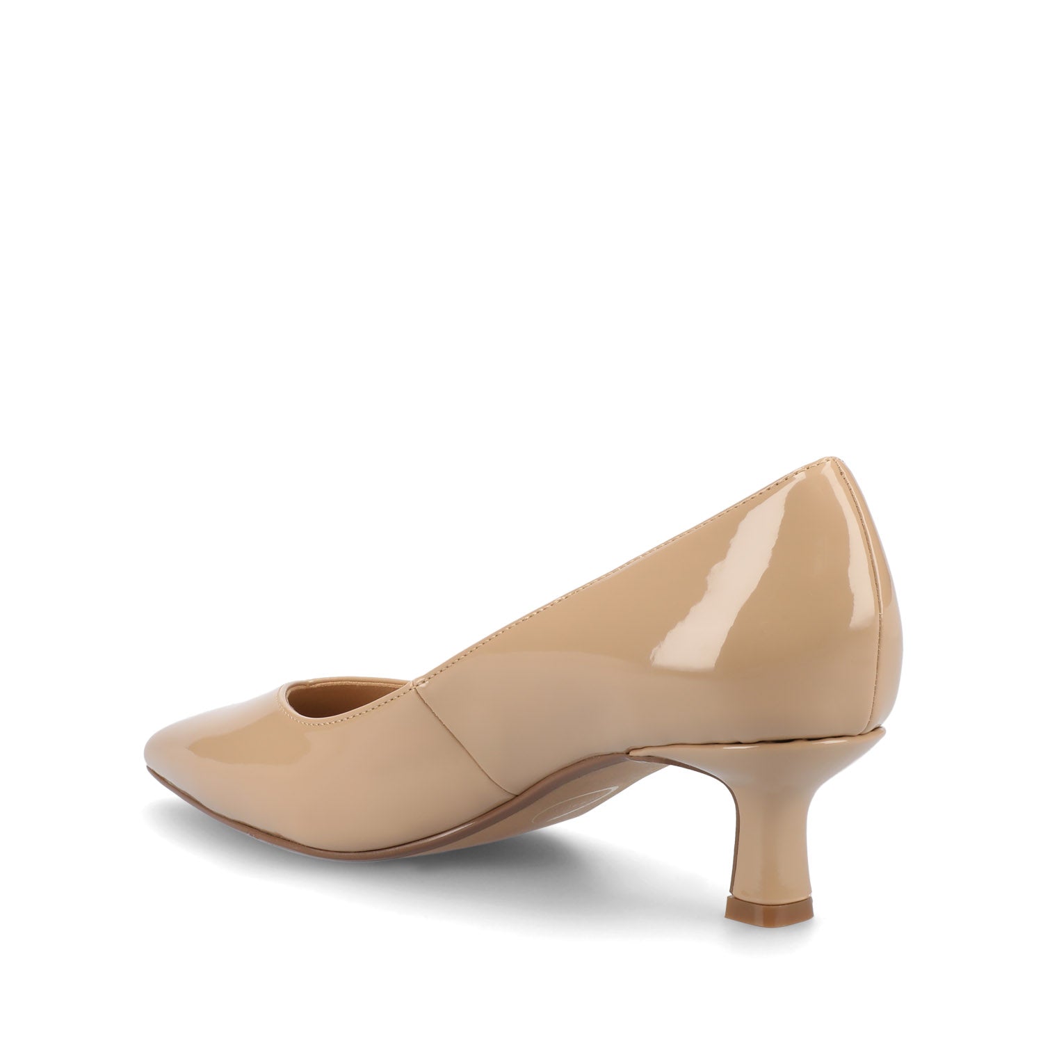 PAMMIE KITTEN HEELS IN PATENT - Tan Patent