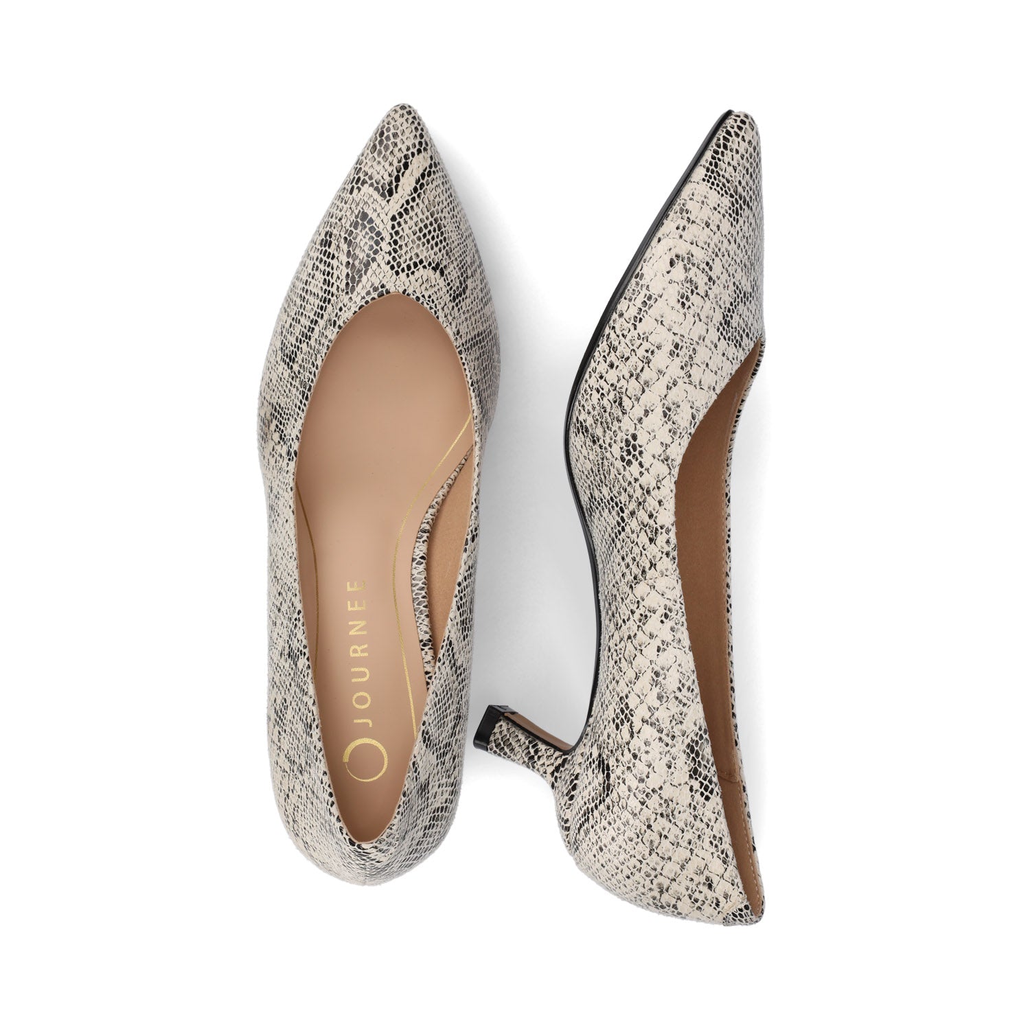 PAMMIE KITTEN HEELS IN VEGAN LEATHER - Snake