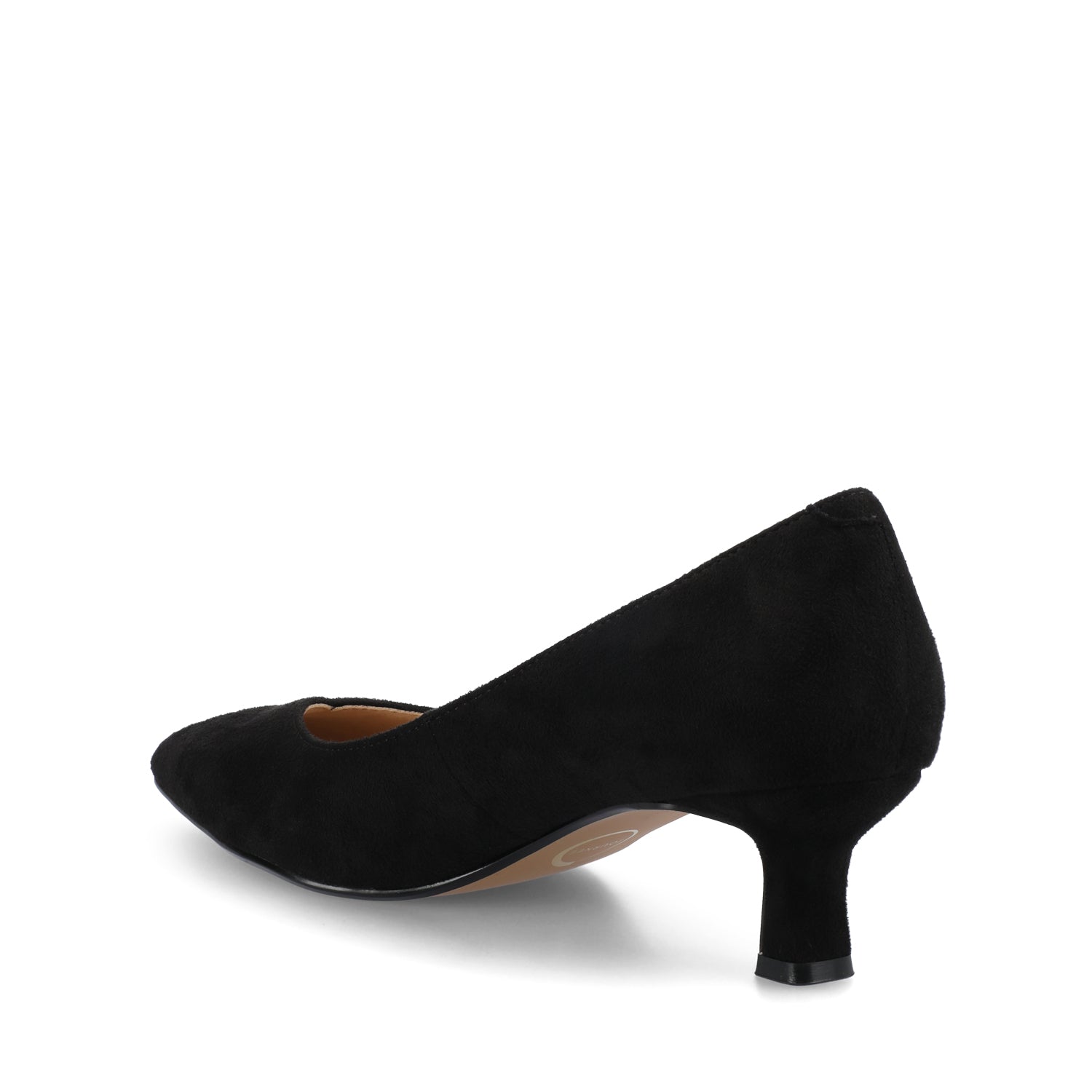 PAMMIE STATEMENT KITTEN HEELS IN WIDE - Black Suede