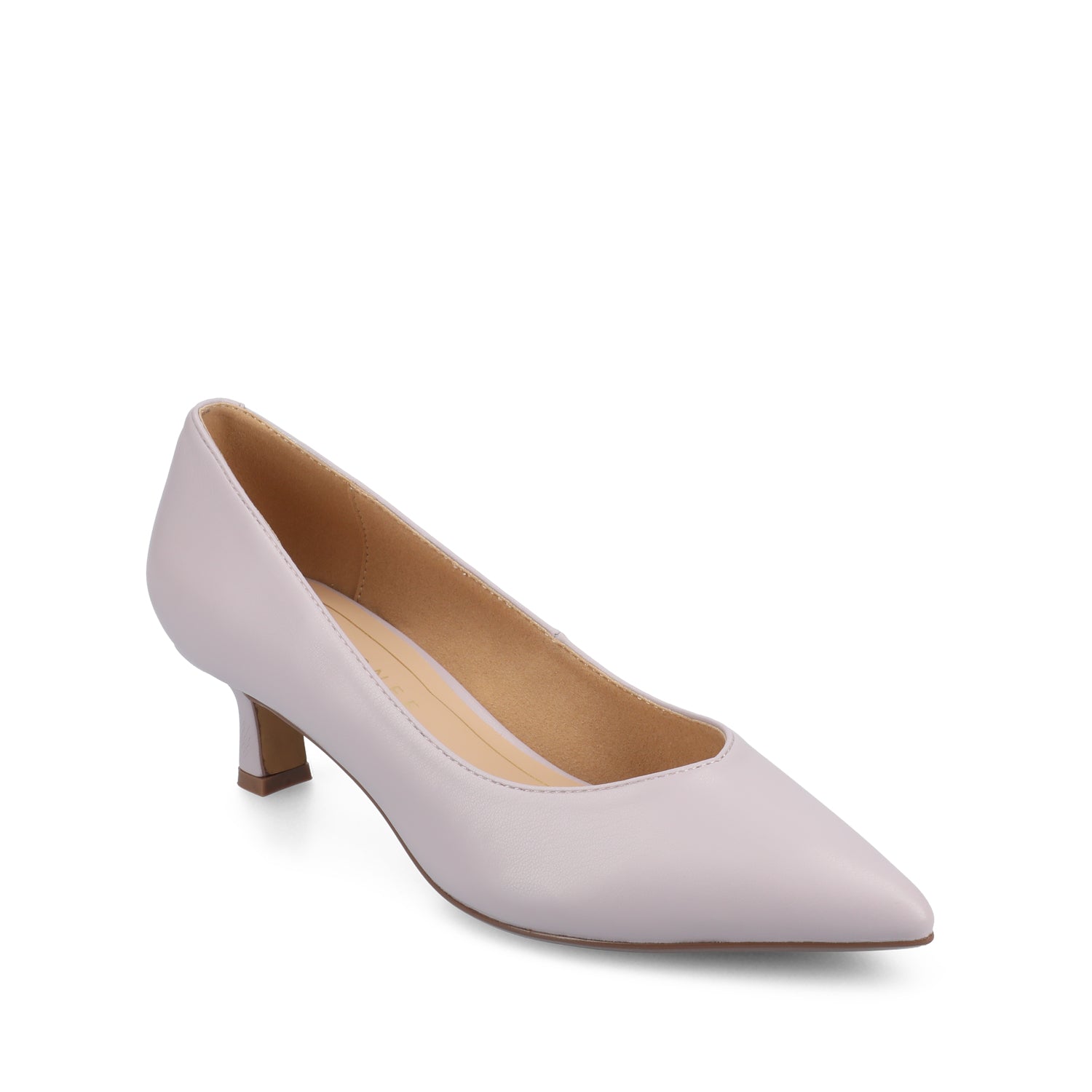 PAMMIE FAUX LEATHER KITTEN HEELS IN WIDE