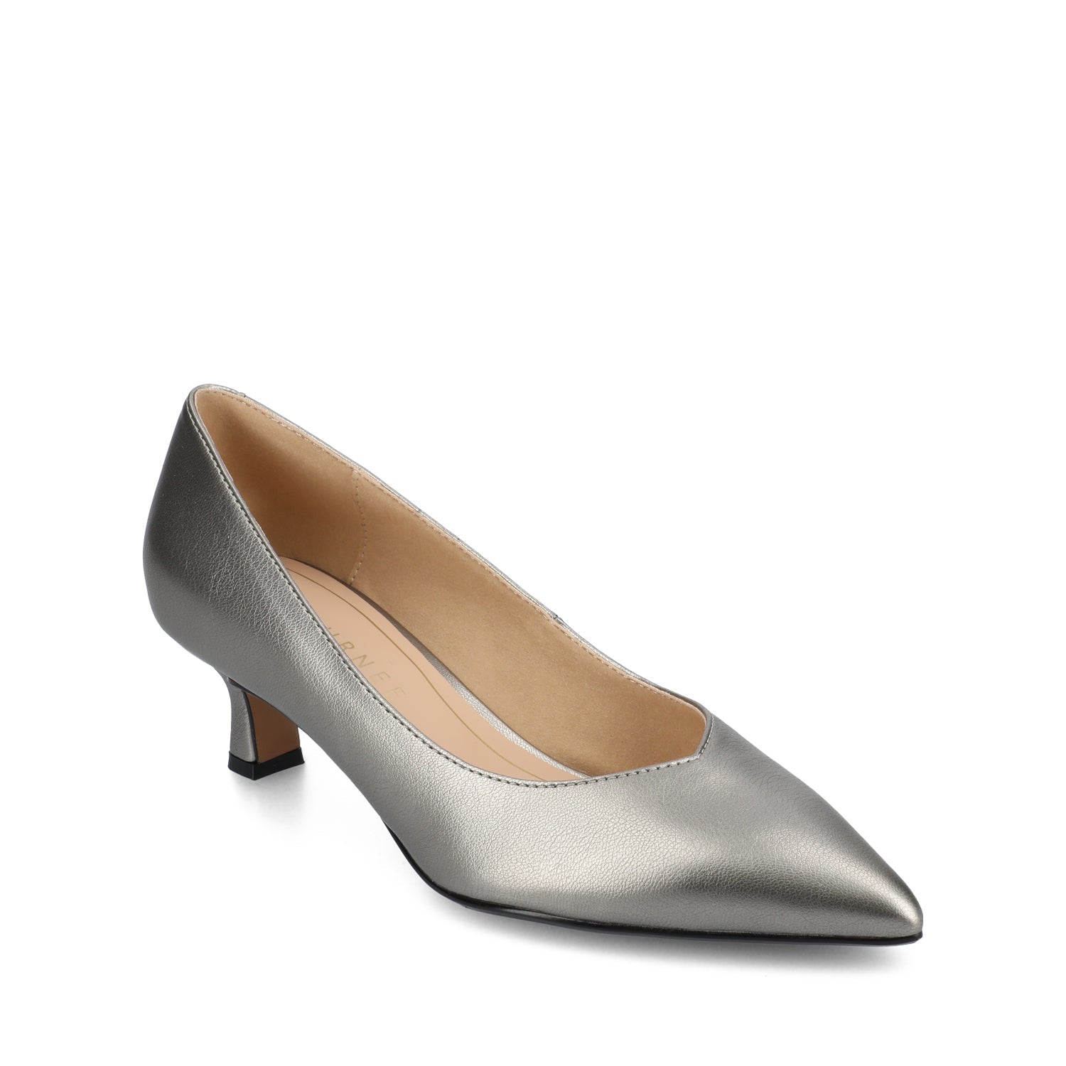 PAMMIE STATEMENT KITTEN HEELS IN WIDE - Pewter