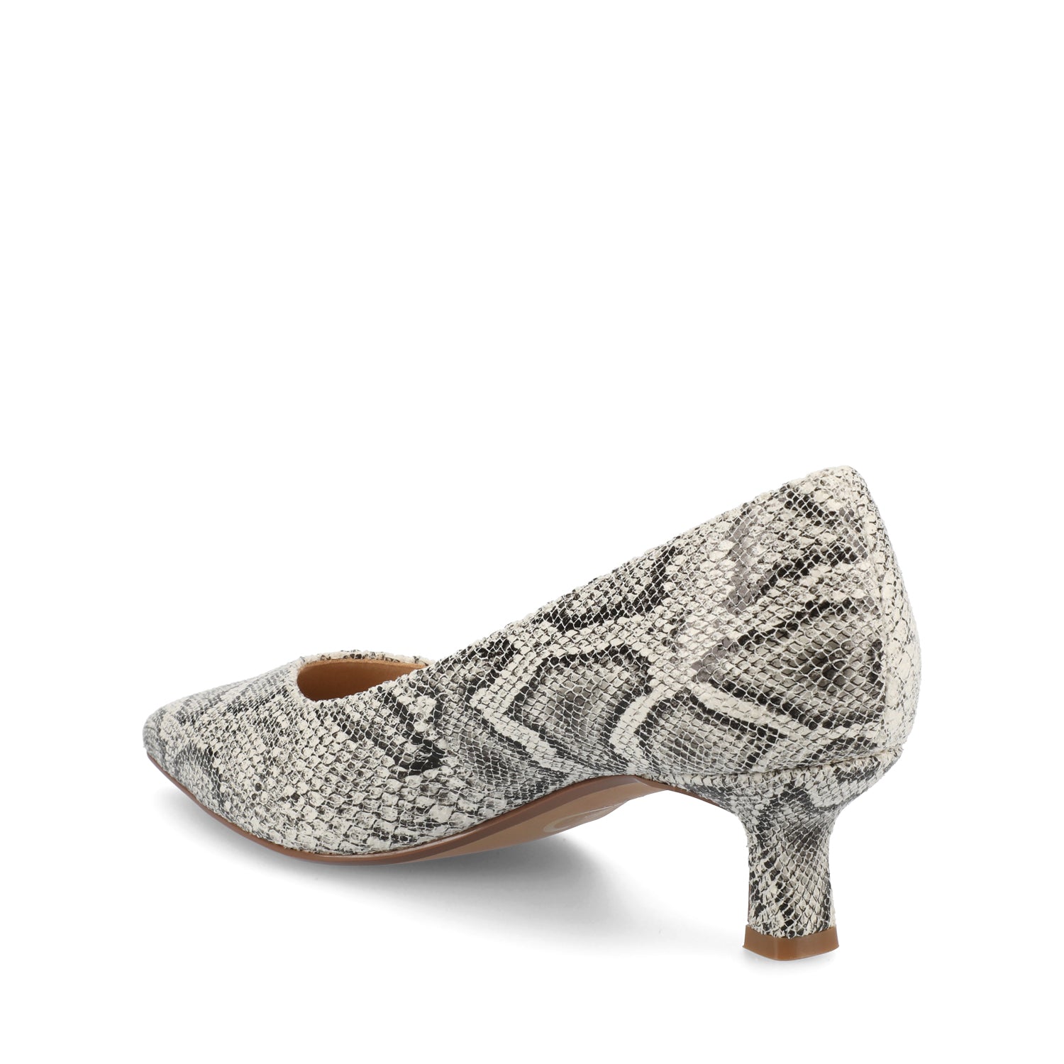 PAMMIE FAUX LEATHER KITTEN HEELS IN WIDE