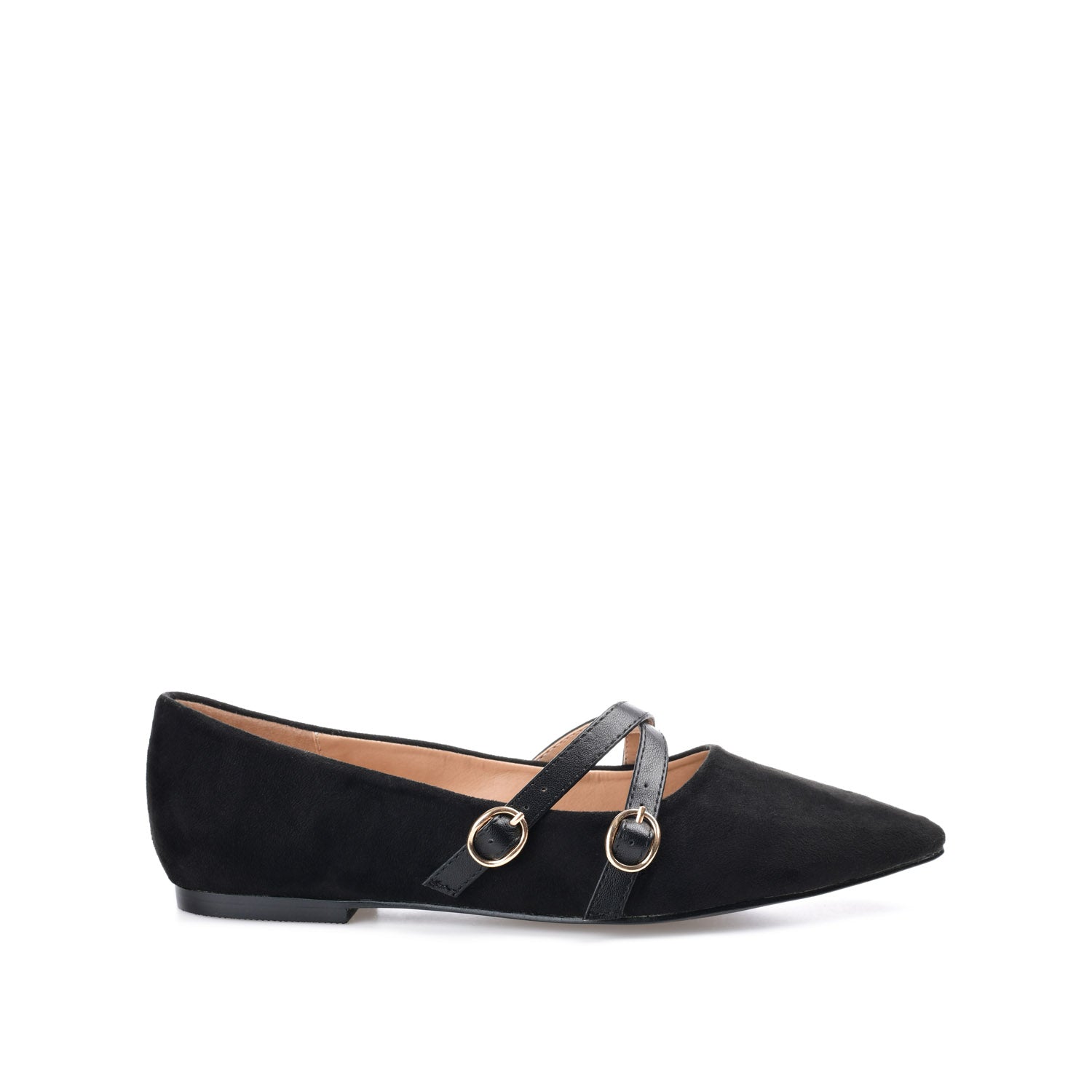 PATRICIA BALLET FLATS IN FAUX SUEDE - Black