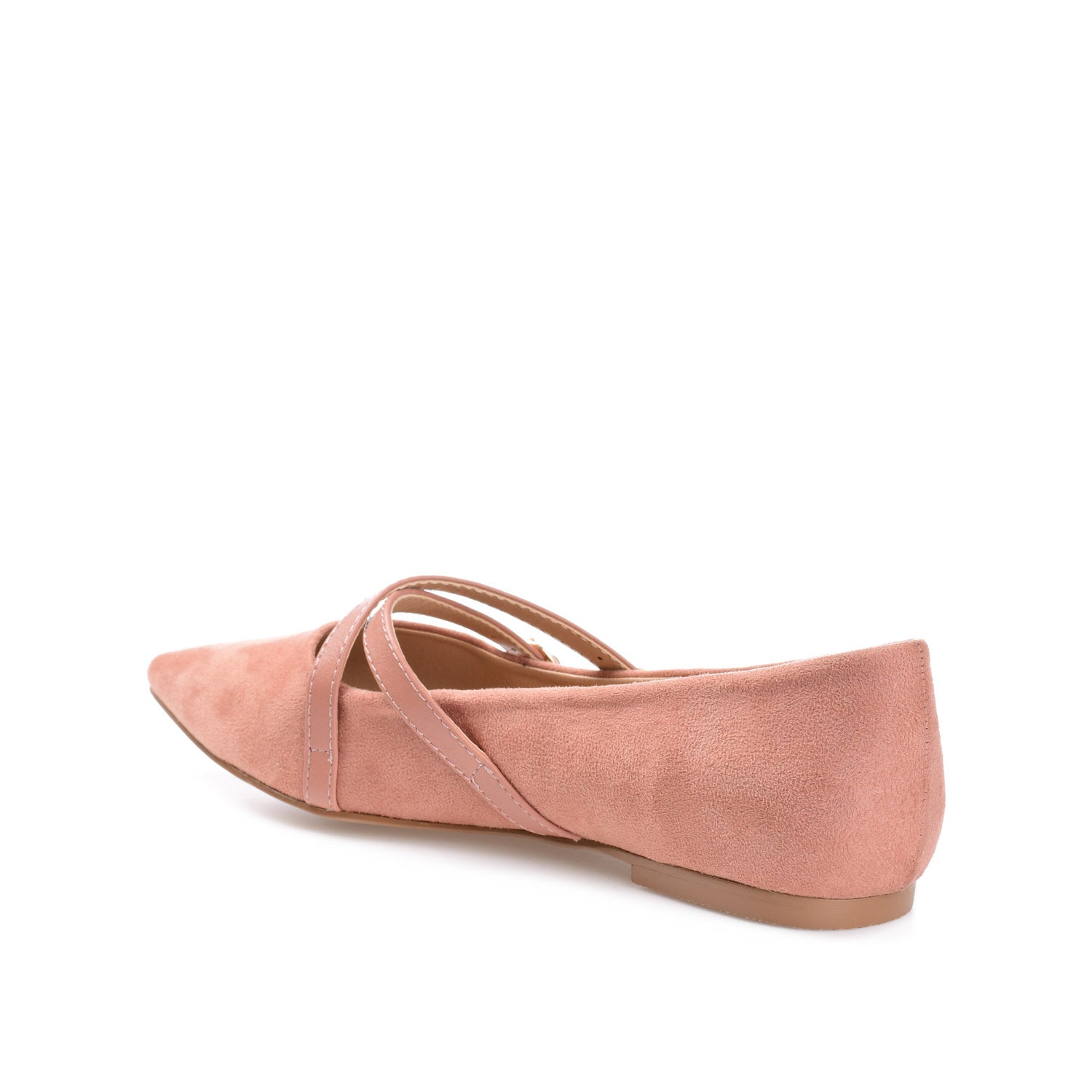 PATRICIA BALLET FLATS IN FAUX SUEDE - Blush