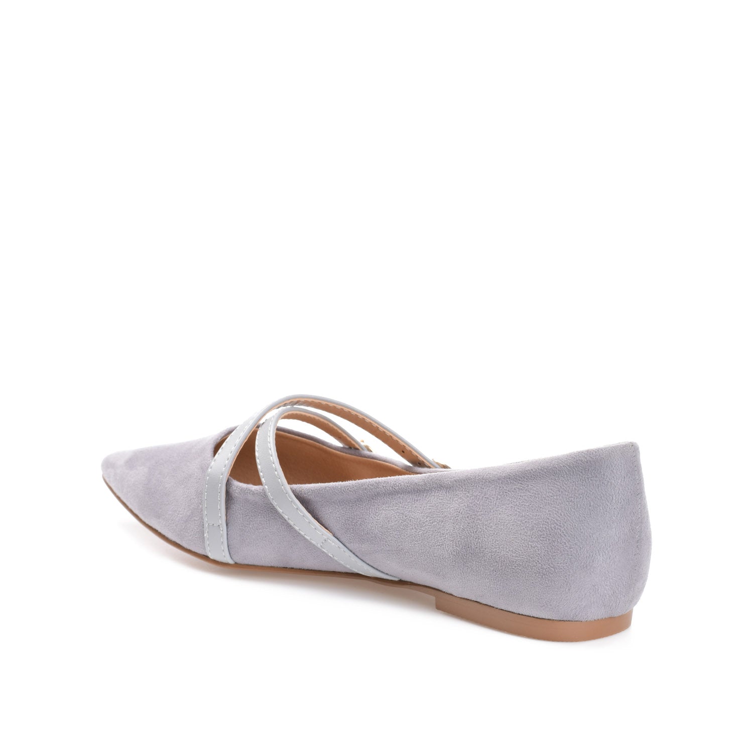 PATRICIA BALLET FLATS IN FAUX SUEDE - Grey