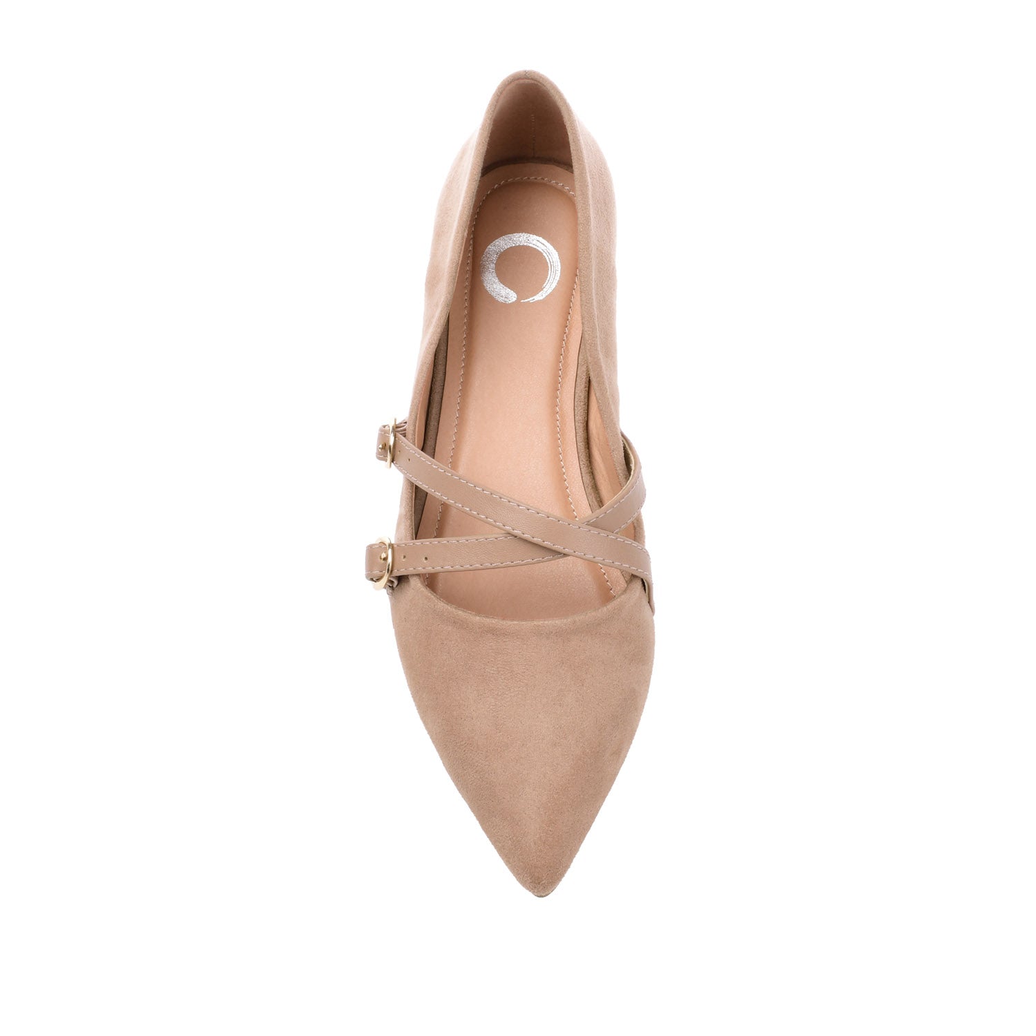 PATRICIA BALLET FLATS IN FAUX SUEDE - Taupe