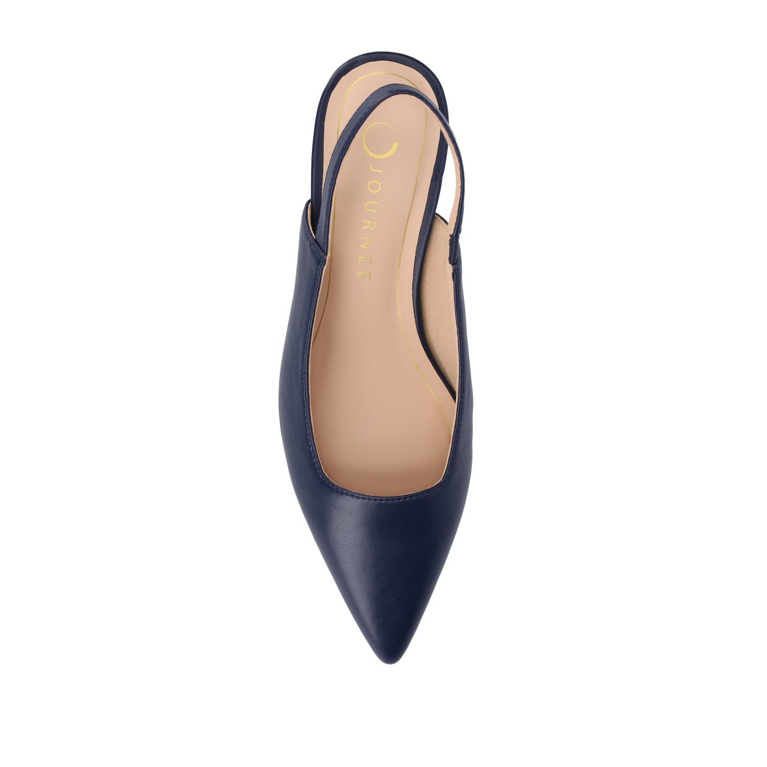 PAULINA SLINGBACK KITTEN HEELS IN PATENT - Navy Nubuck