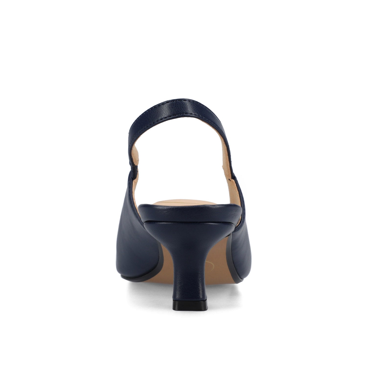 PAULINA SLINGBACK KITTEN HEELS IN PATENT - Navy Nubuck