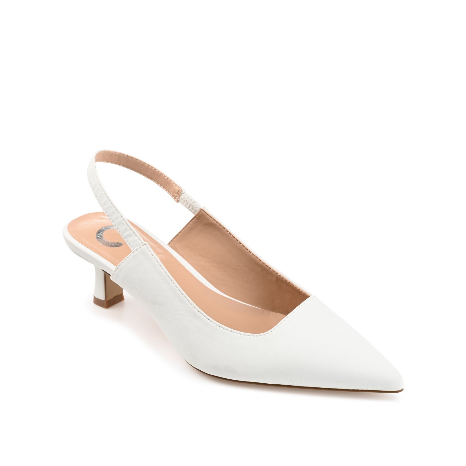 PAULINA PATENT KITTEN HEELS IN WIDE - White