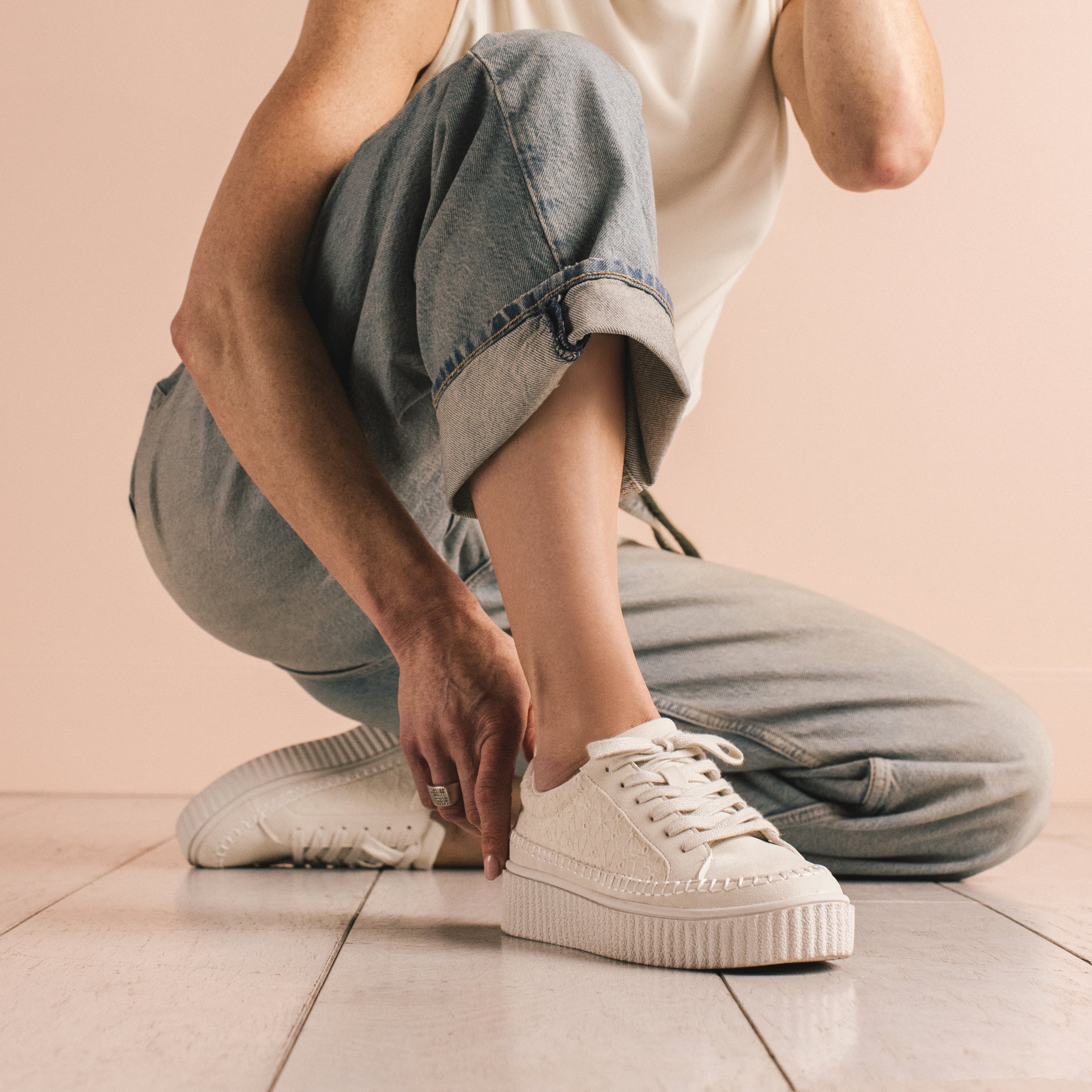 PAZEY CASUAL SNEAKERS - Bone