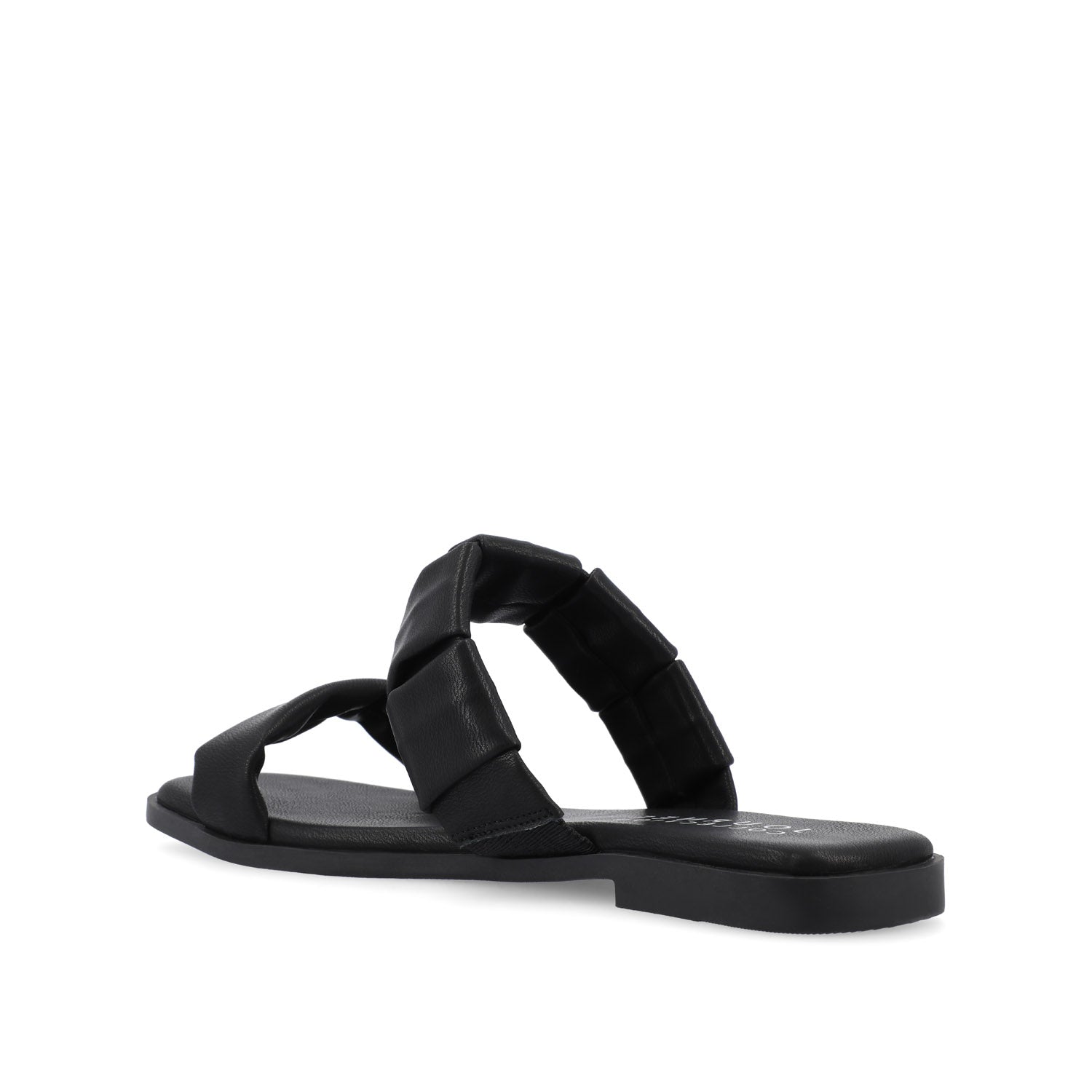 PEGIE SLIDE-ON SANDALS IN VEGAN LEATHER - Black