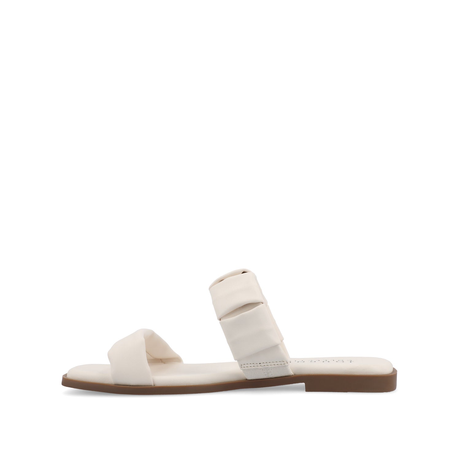 PEGIE SLIDE-ON SANDALS IN VEGAN LEATHER - Bone
